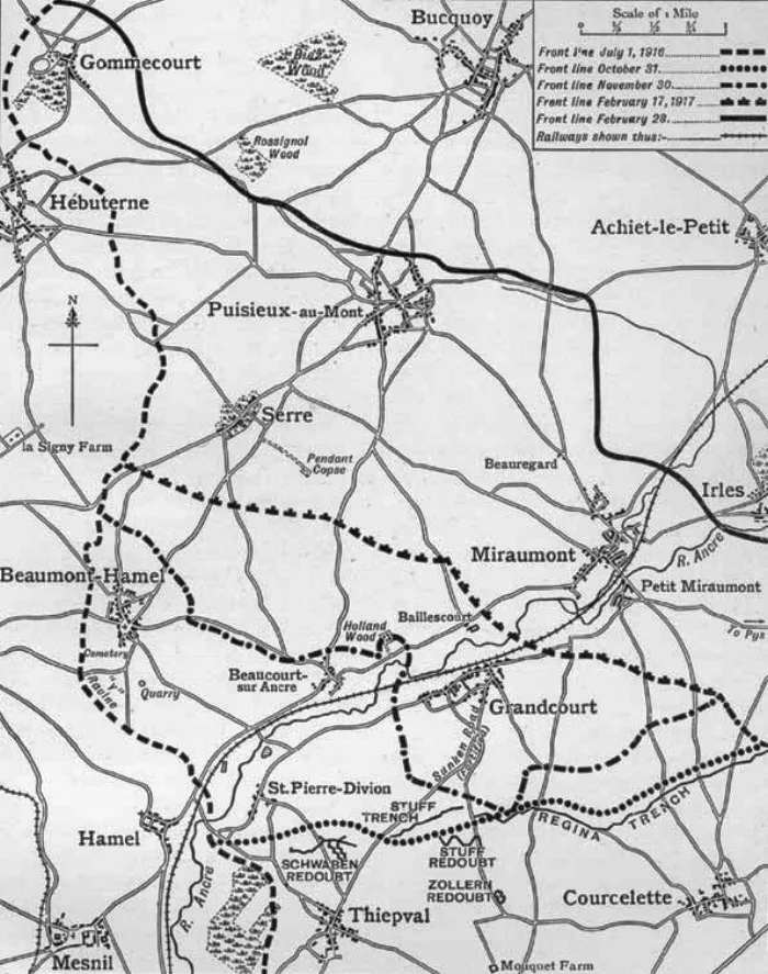 The Battles of the Ancre : British advances from October 1916 to 28 February 1917