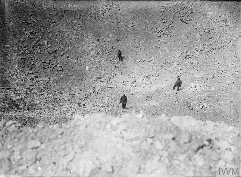 Interior of the Lochnagar Crater at La Boisselle, August 1916