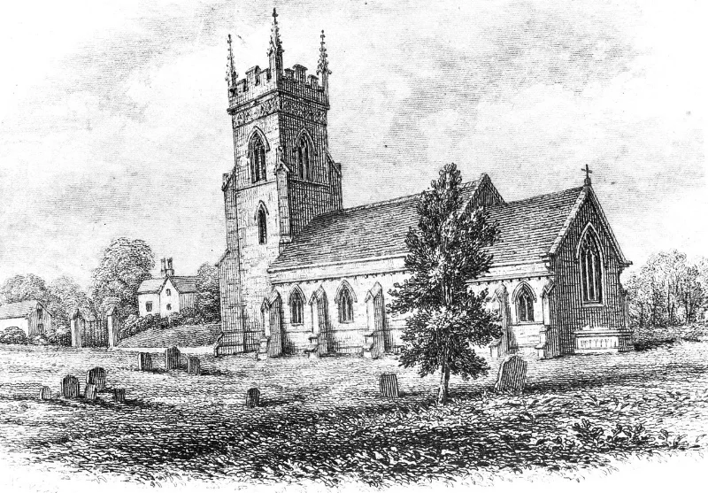 Engraving of Christ Church, Lichfield