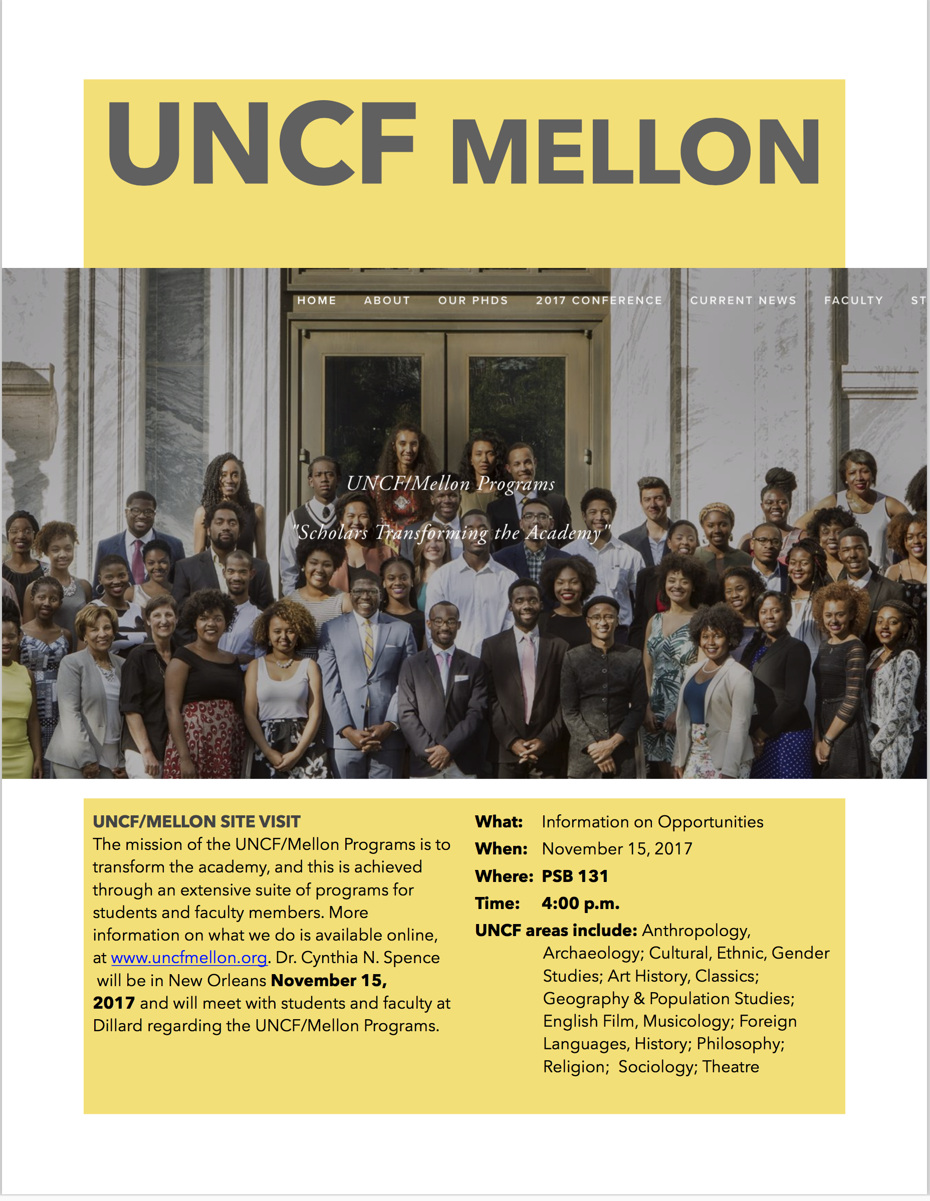 UNCF-Mellon Program DU Site Visit 2017.png