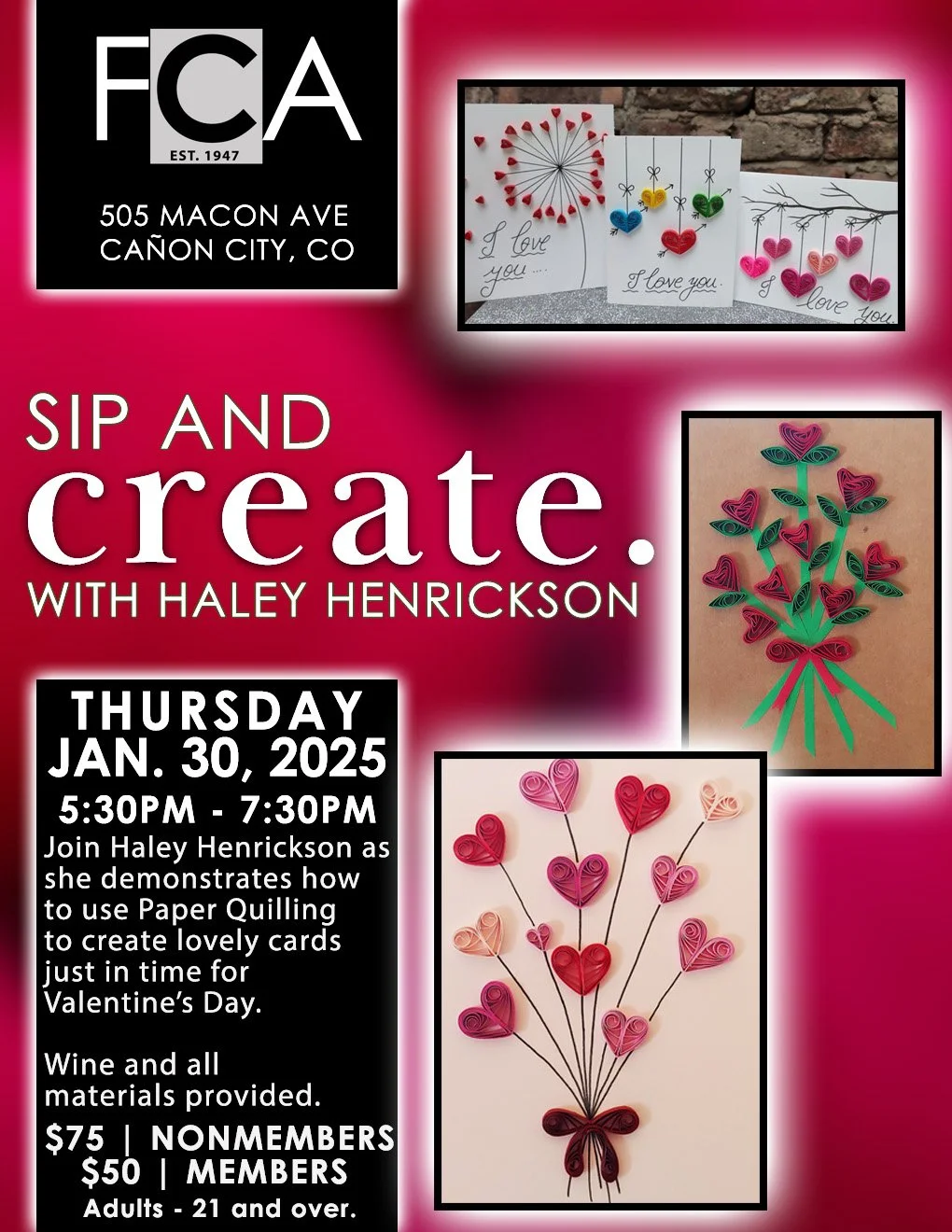 Valentine’s Paper Quilling Workshop with Haley Henrickson