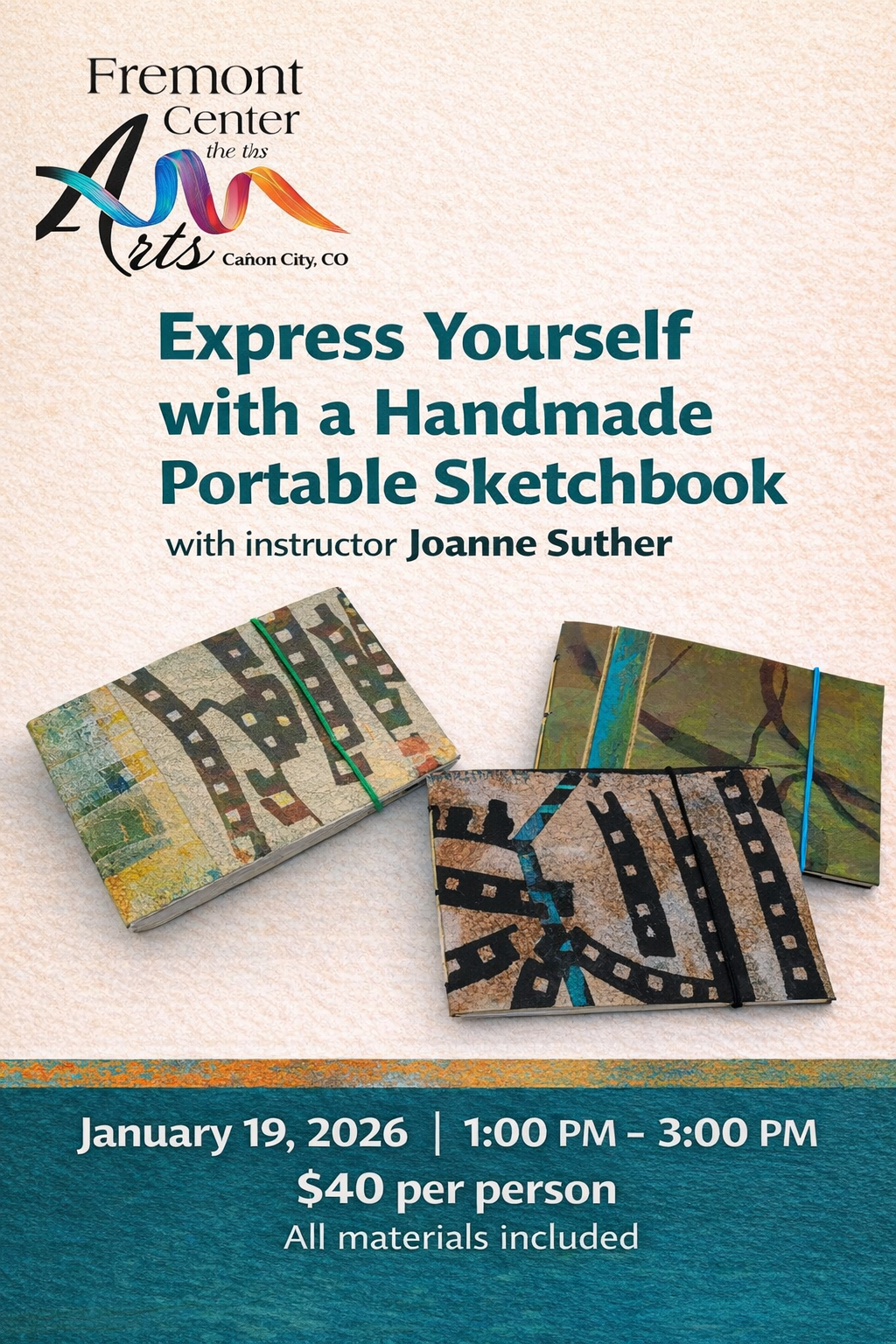 Express YOURSELF WITH A HANDMADE PORTABLE SKETCHBOOK