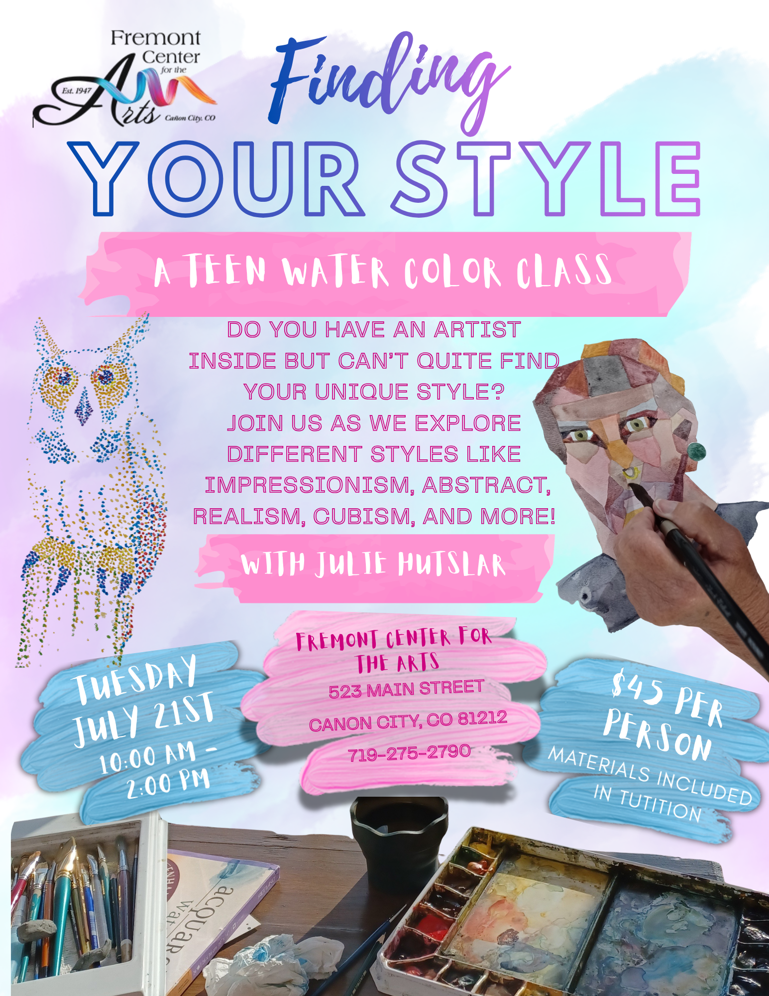 Finding Your Style - A Teen Watercolor Class