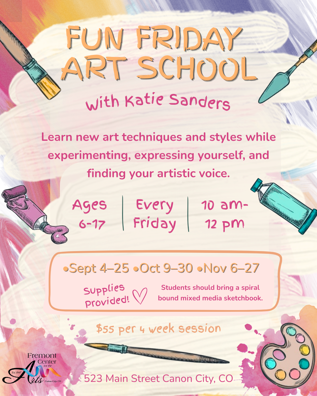 Fun Friday Art School with Katie Sanders 
