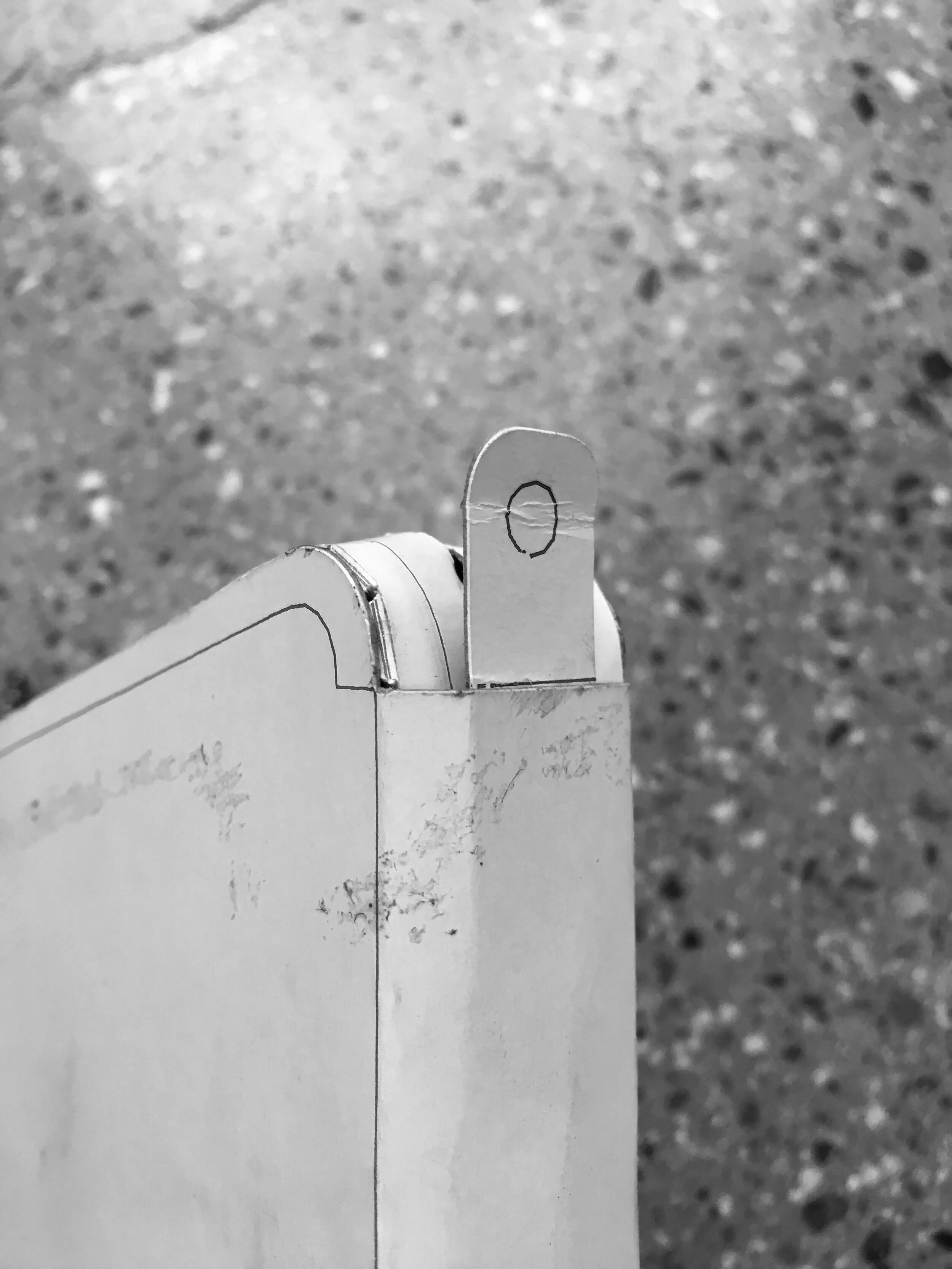 Cardboard Mock-up - Pull Tab/Carrying Loop