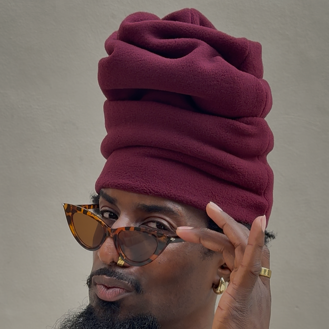 stacked beanie, signature beanie, polyester beanie, fashion beanie, unisex knit hat, streetwear beanie, designer beanie, JOSEPHMcRAE beanie.