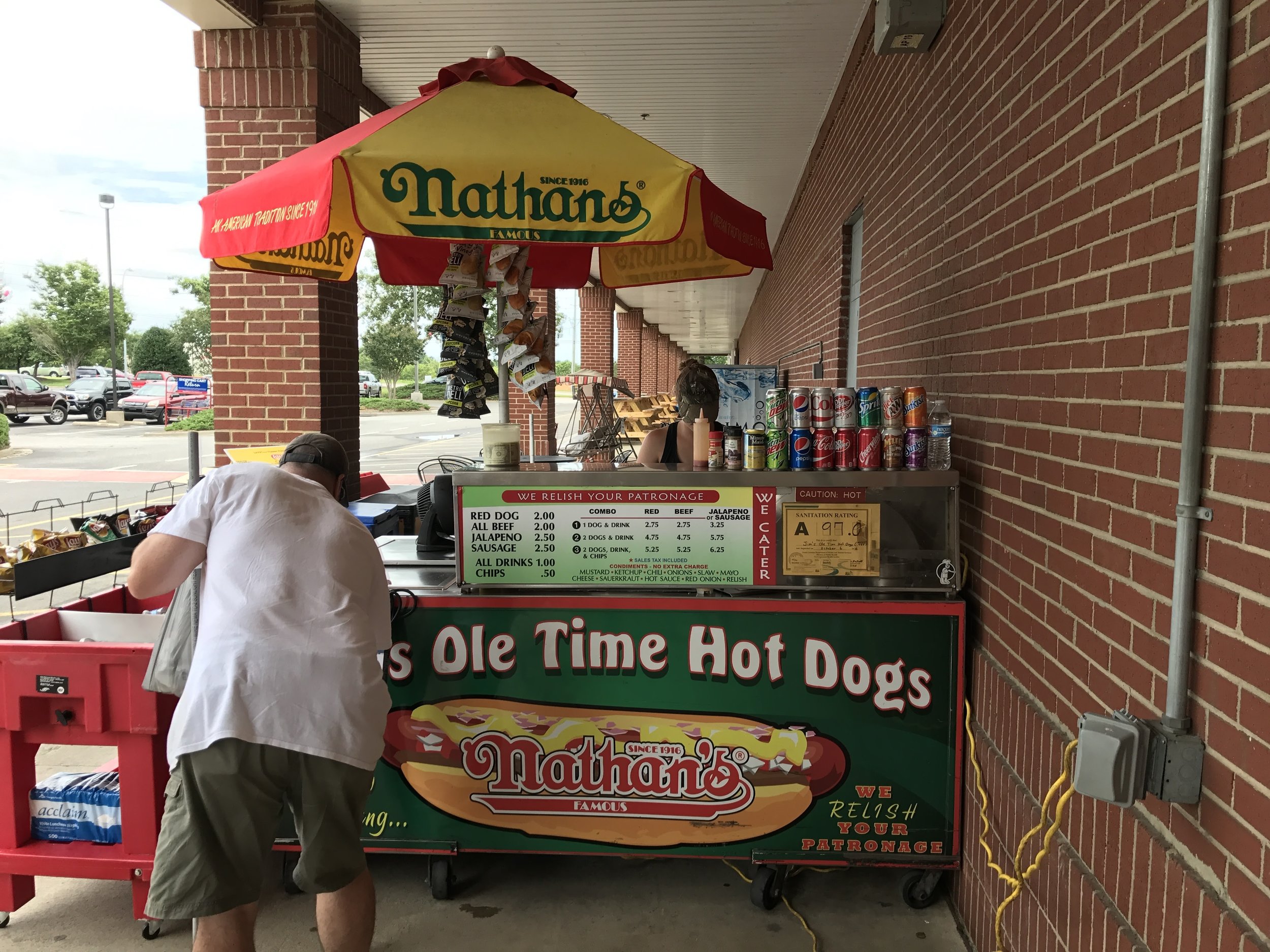Jim's Ole Time Hot Dogs - A quaint stand that resides outside of Lowe's Home Improvement