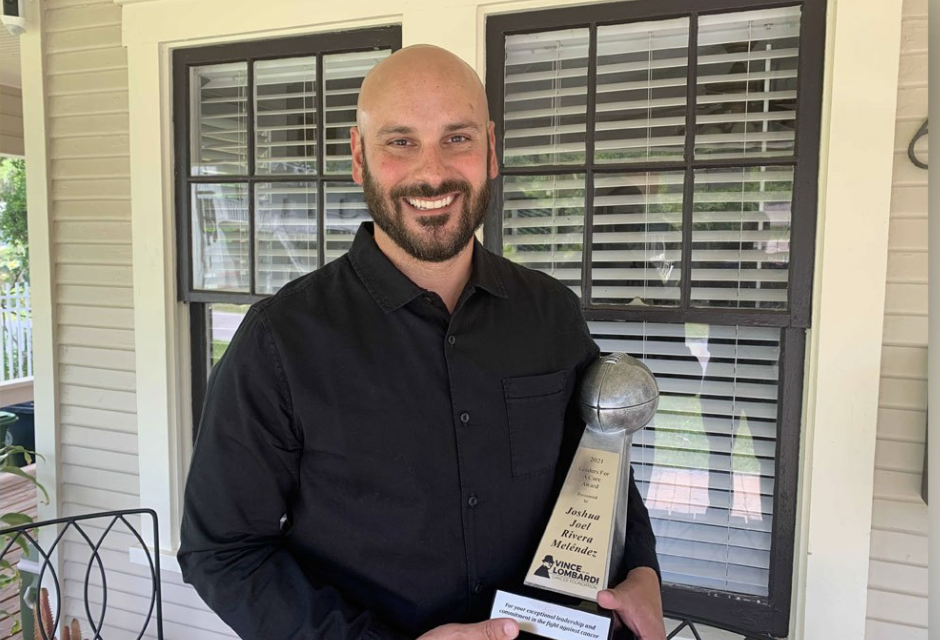 Cancer survivor, advocate brings home his own Lombardi Trophy