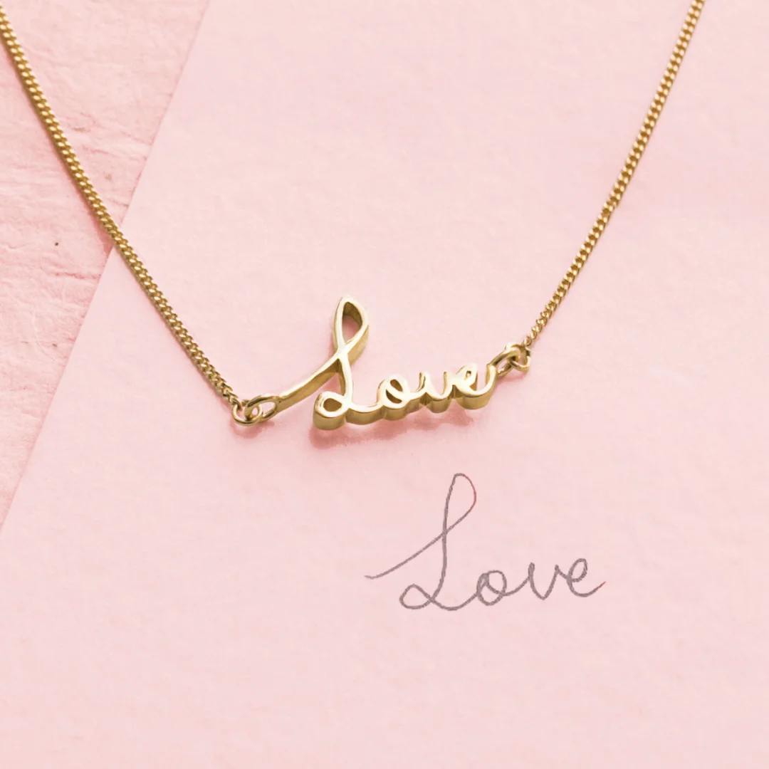 Custom Signature Necklace: An everyday staple, the signature necklace can be customized with any unique handwriting, font, or using our default signature font. Perfect for baseball autographs!