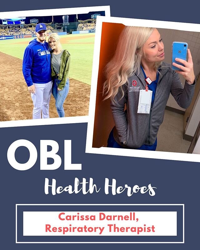 Hi, my name is Carissa Darnell, my boyfriend Caleb is with the LA Dodgers, and I am a Respiratory Therapist at a hospital in Ohio!

The best part of my job is knowing that every single time I go into the hospital I am learning something new from some