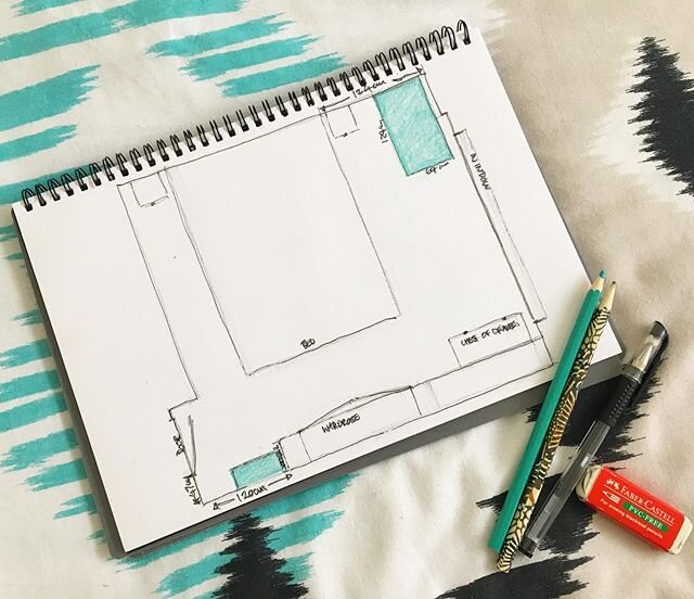 Doing a bit of interior planning this afternoon to rearrange the bedroom a bit (with my favourite colours of course) #interiordesign #ibteriordesignideas #planning #roomsketch #bedroomideas #bedroomplanning #turquoise #comingsoon #bedesignmondays #be