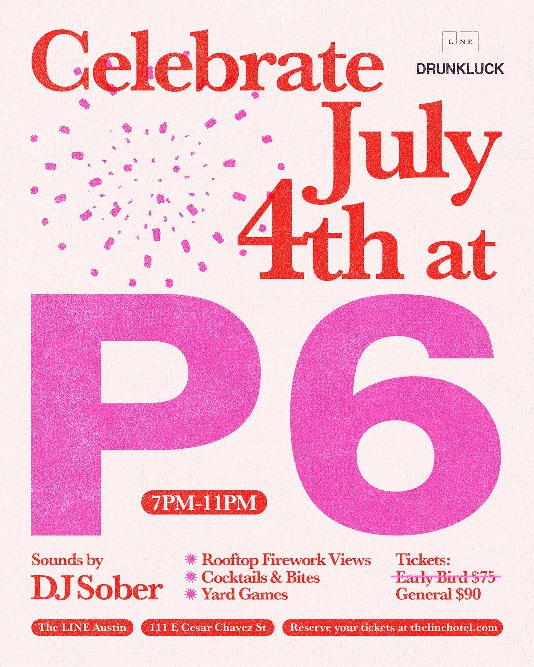 Celebrating five years of the 4th at @thelinehotel Austin P6 rooftop lounge this Friday with a performance from @djsober and the best view of the fireworks 🎆 in the city. 

The event is sold out, but we wanted to take a minute to reflect on the last