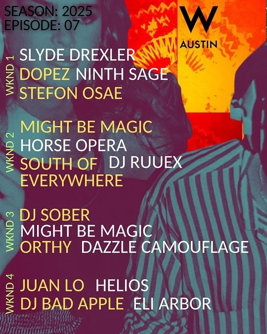 Your July plans just dropped 👀 hard launching our new creative programming partnership with @waustin at WET Deck and Living Room this weekend, rain or shine 😎 a whole new mix of DJs just entered the villa, come dance and enjoy with us &mdash; we de