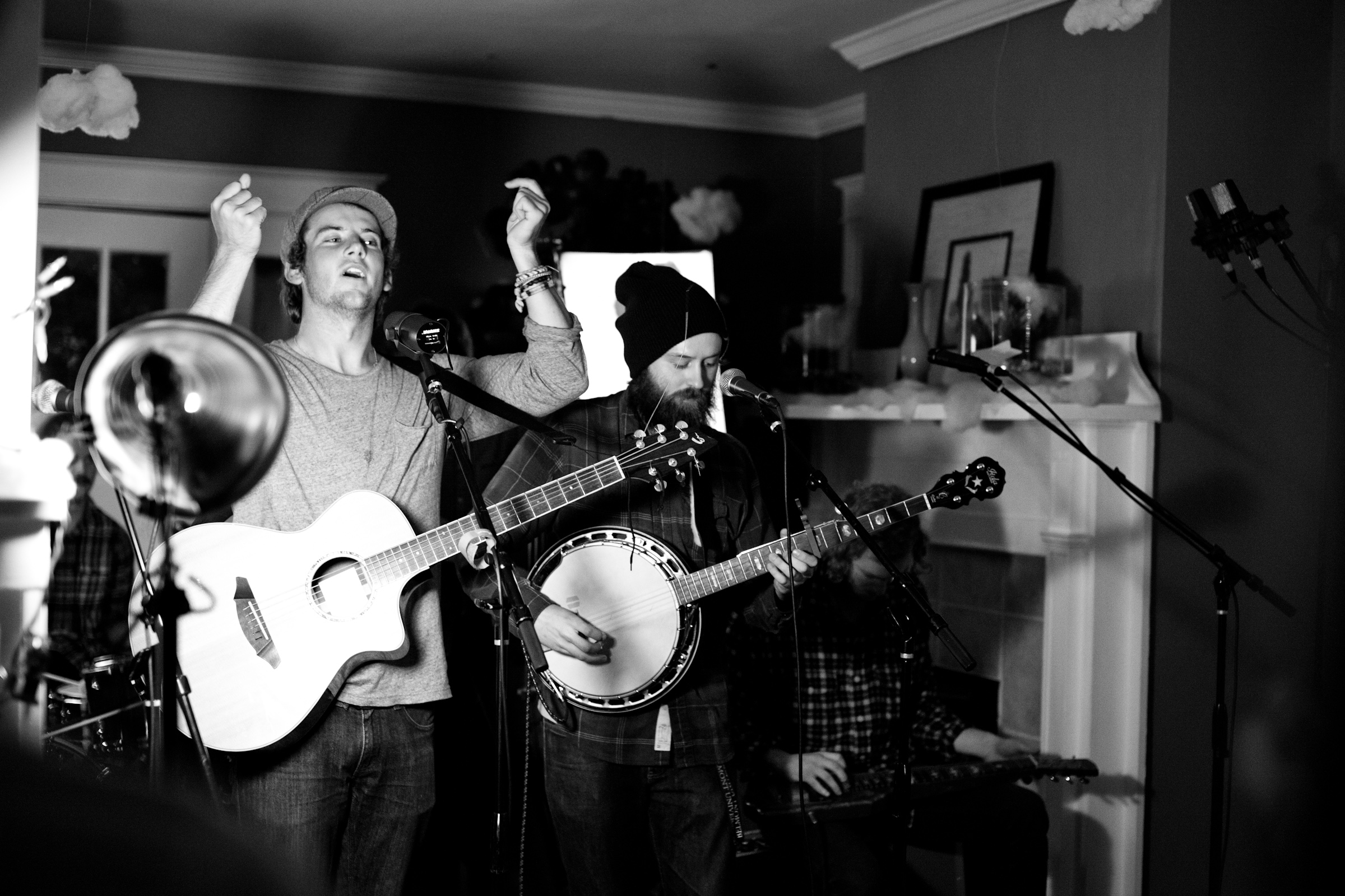 Judah and the Lion playing a house show in Nashville, TN. 2013. 