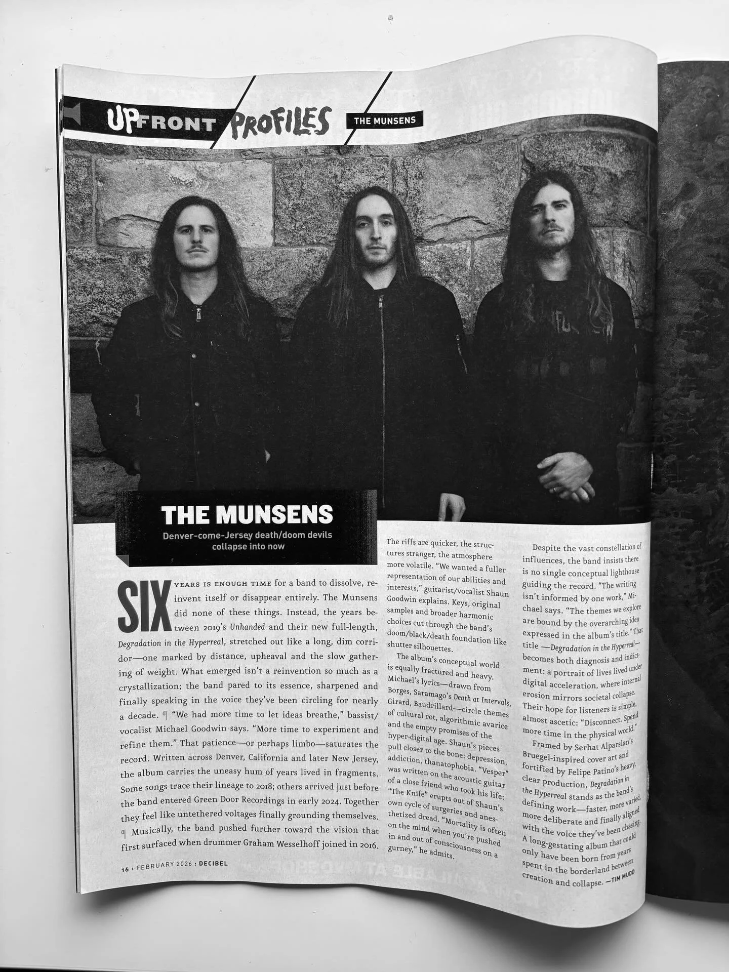 The Munsens @themunsens are often tagged as doom metal from Denver, even by the high foreheads around here (me being one of them). However, as it stands with the band in the present, both of those descriptors are incorrect. The trio are purveyors of 