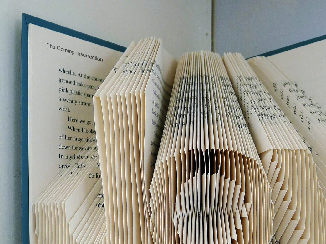 custom folded Semiotexte book to reveal your personal message