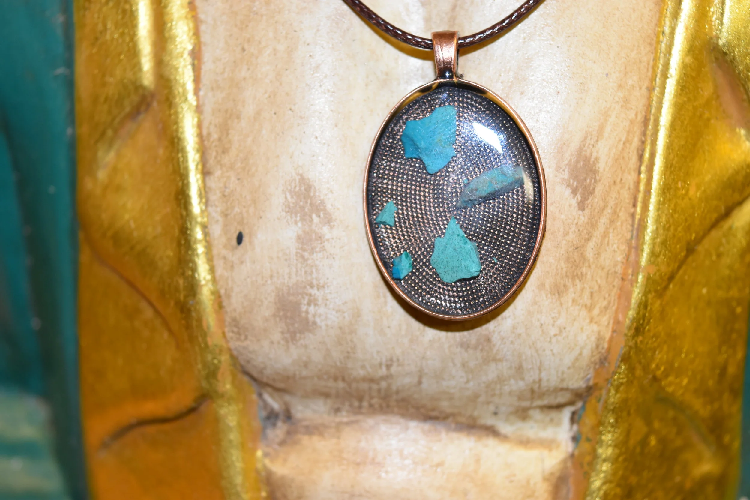 turquoise pendant necklace jewelry Strong Art Creations