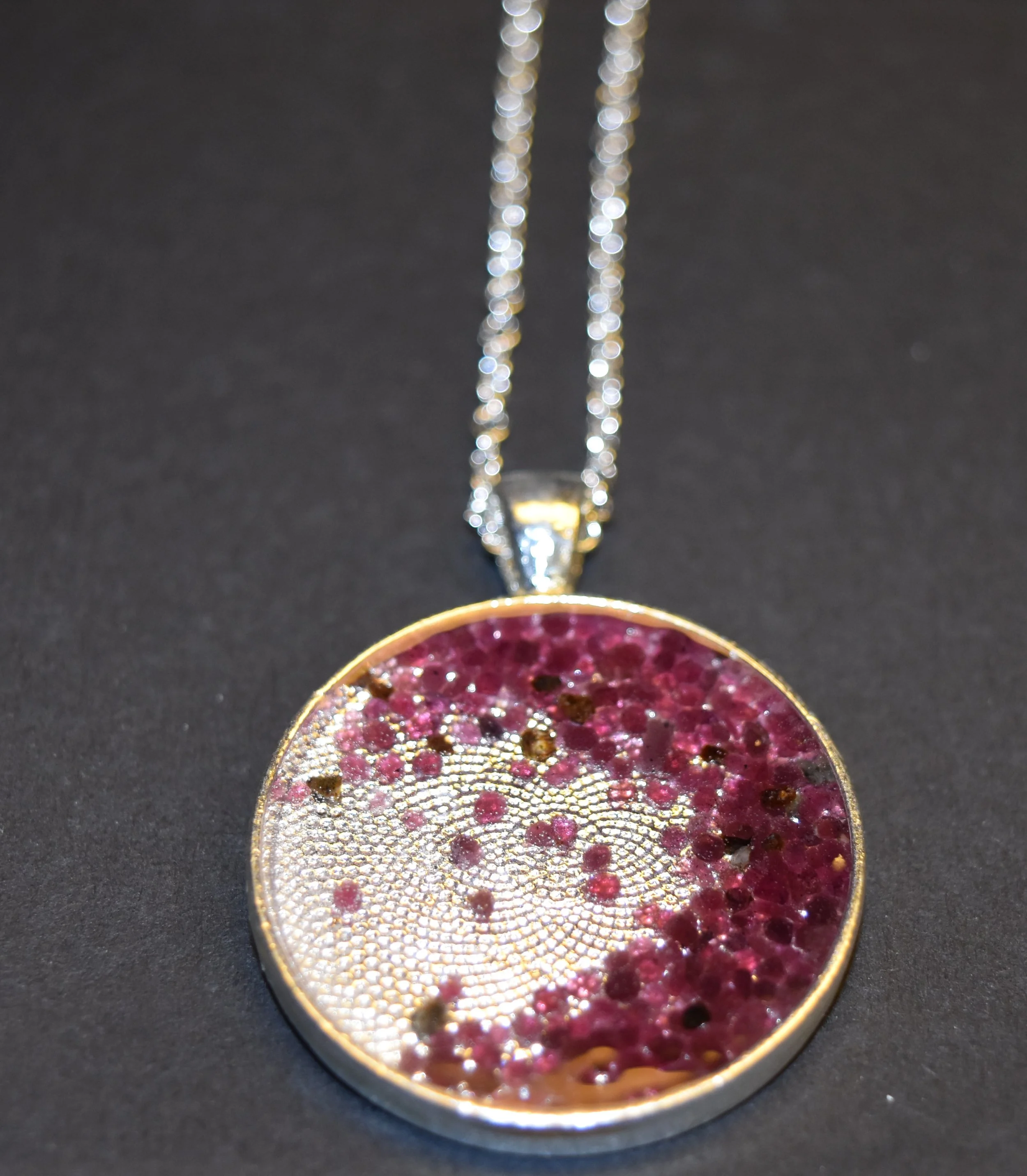 garnet necklace gemstone necklace pendant jewelry Strong Art Creations