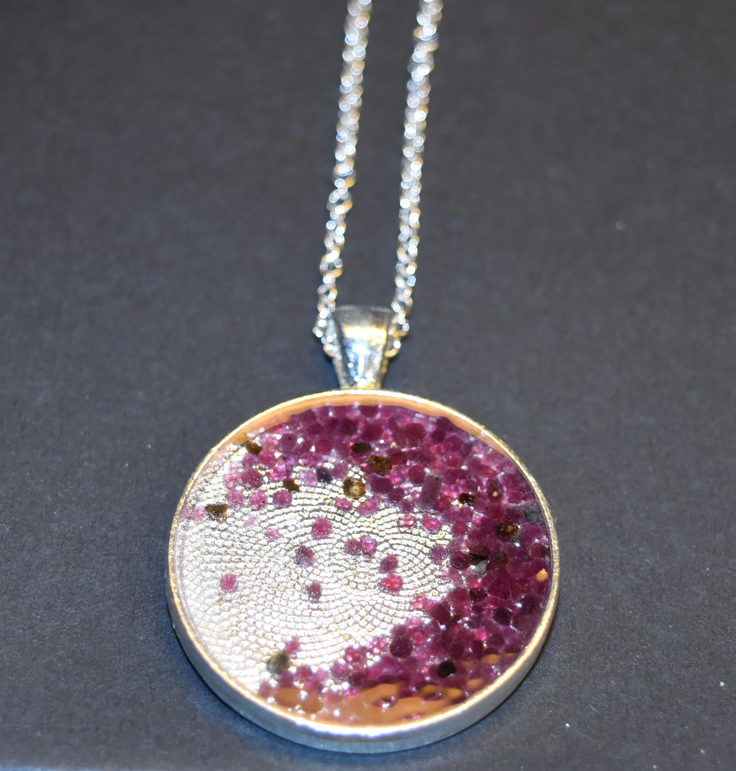 garnet necklace pendant jewelry artist Strong Art Creations