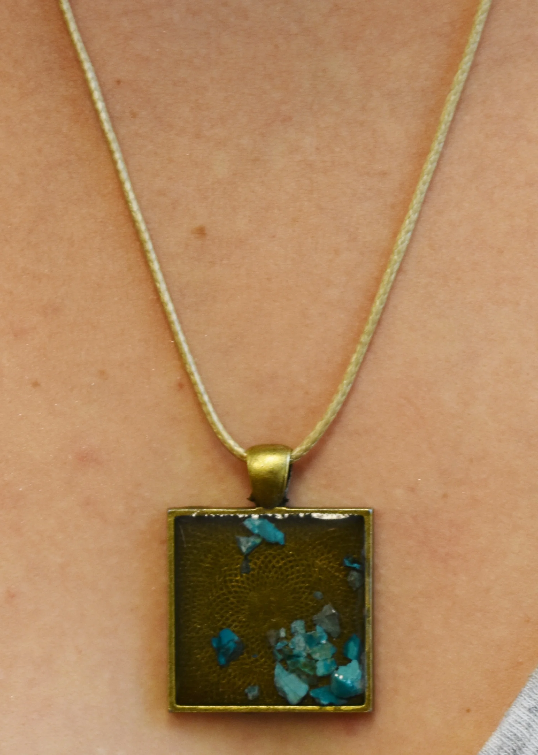 turquoise pendant necklace jewelry Strong Art Creations