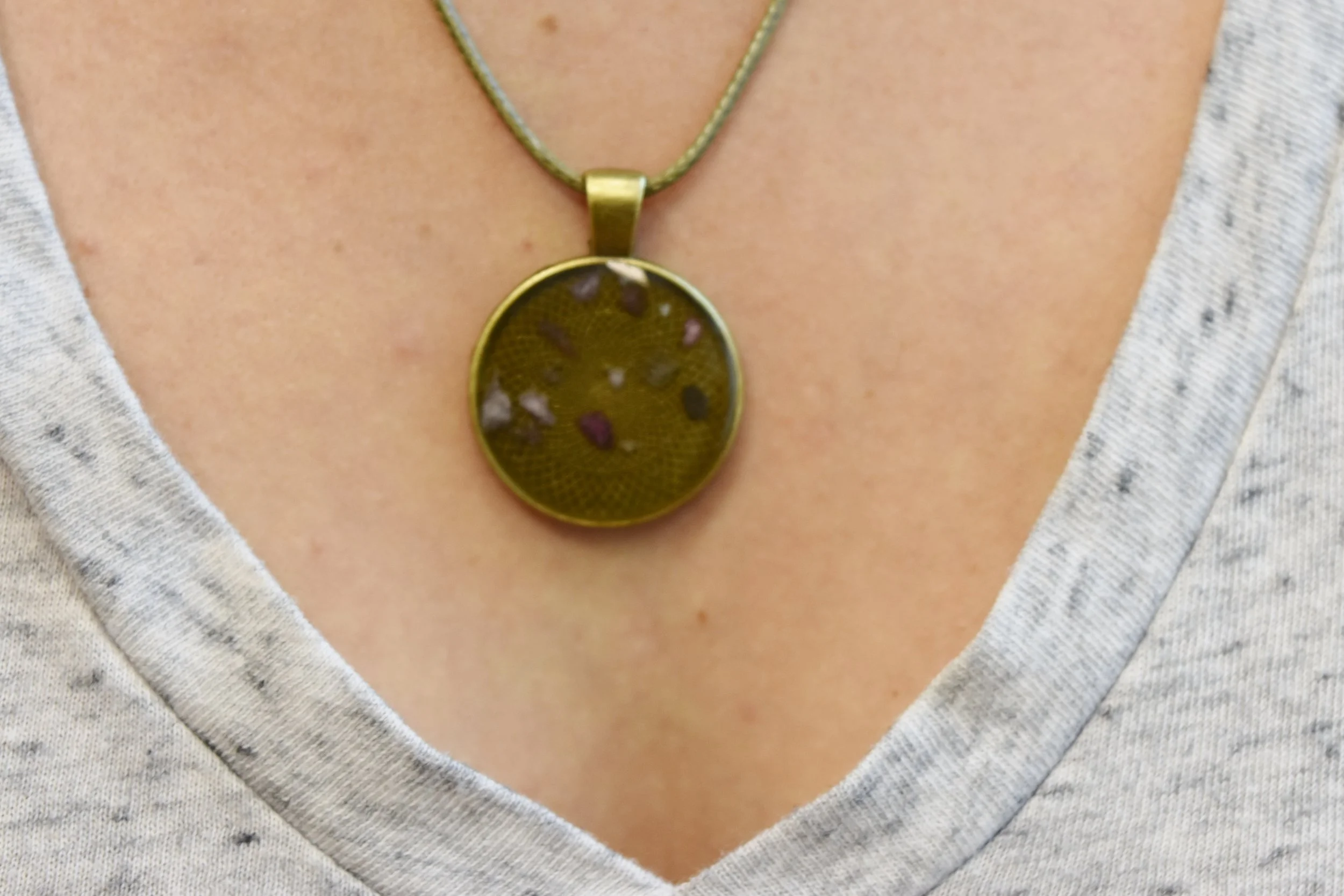 lepidolite necklace pendant jewelry Strong Art Creations