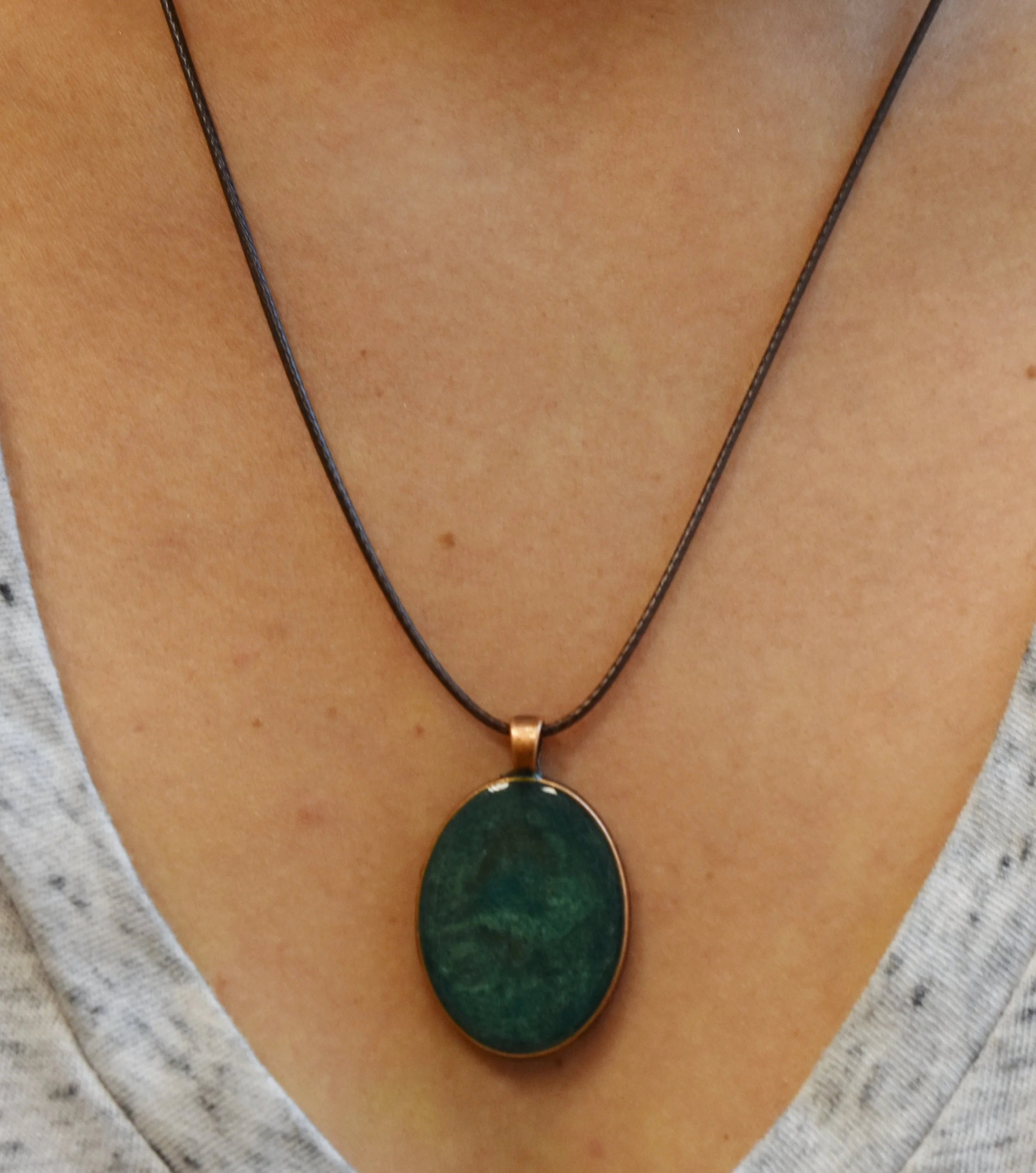 resin art healing pendant necklace jewelry Strong Art Creations