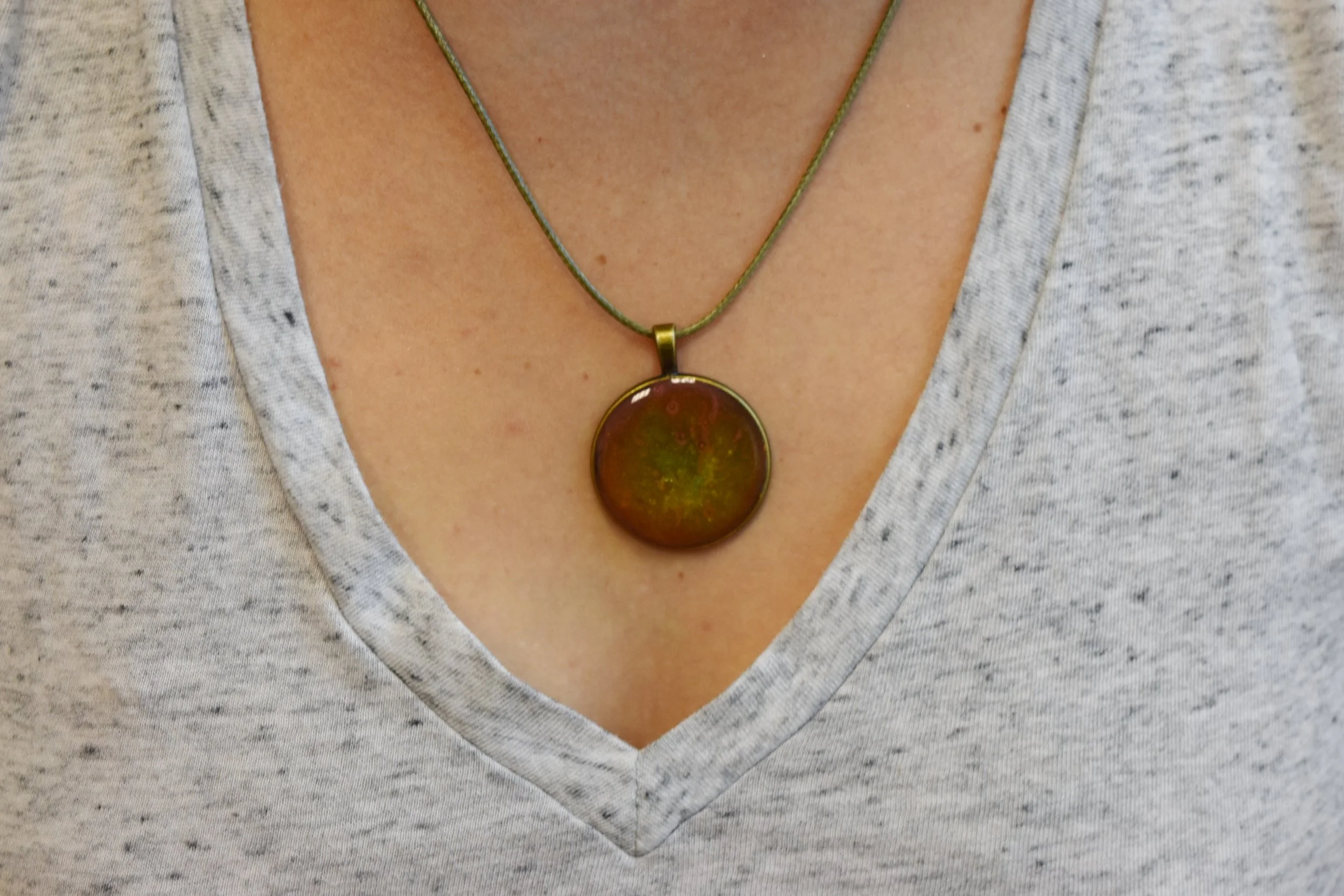 soul jewelry resin art necklace pendant  Strong Art Creations