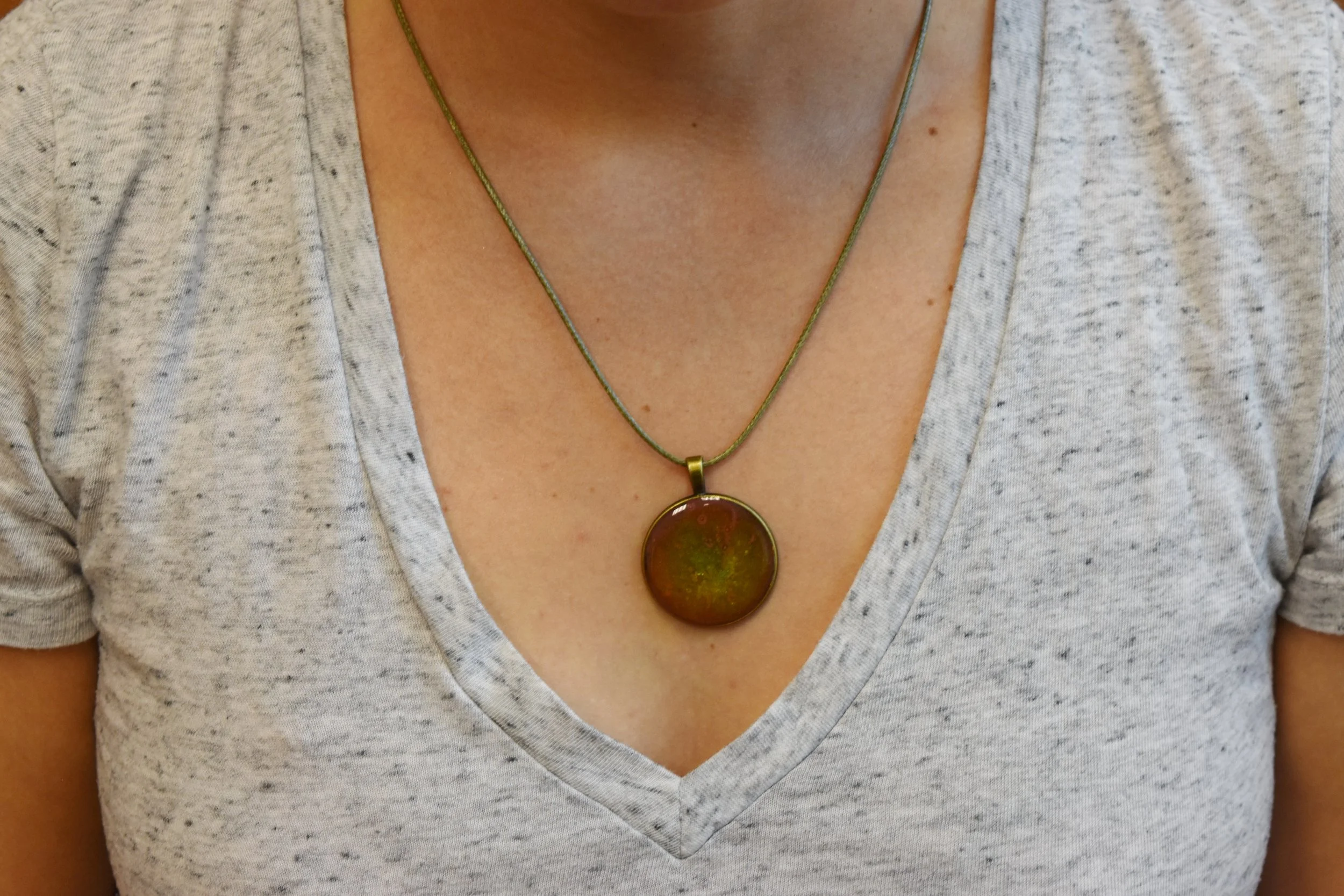 soul jewelry resin art pendant necklace healing Strong Art Creations