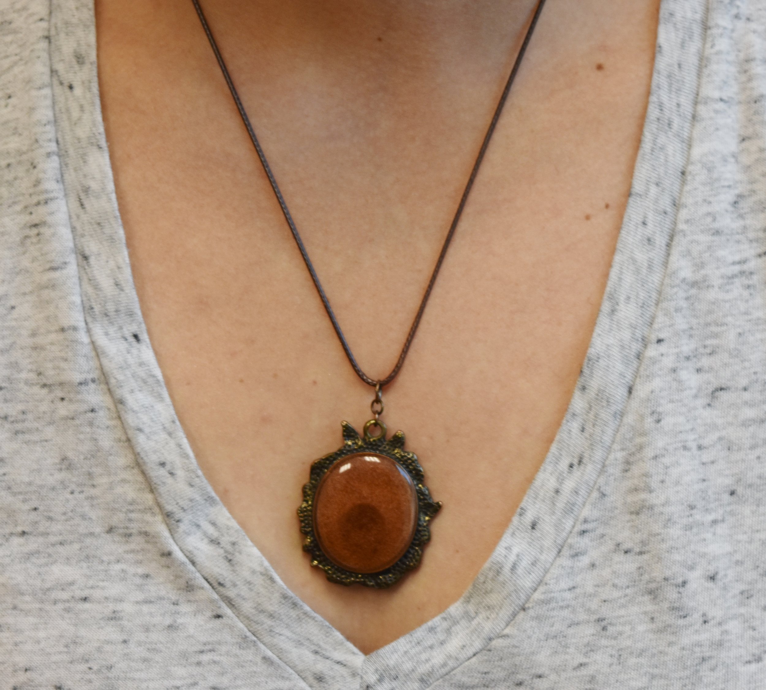 resin art pendant healing necklace unique Strong Art Creations