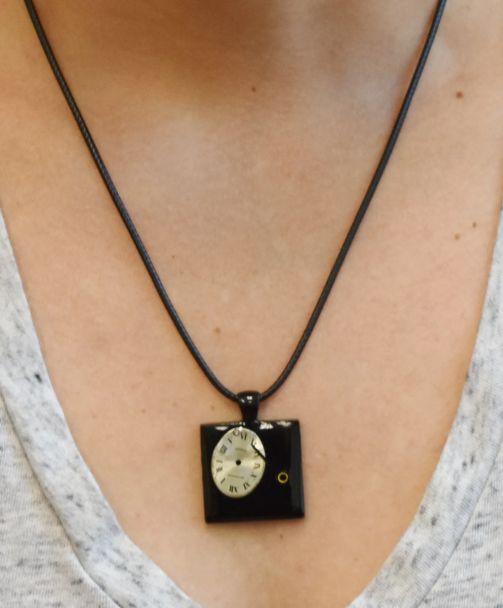 time watch steampunk necklace jewelry Strong Art Creations