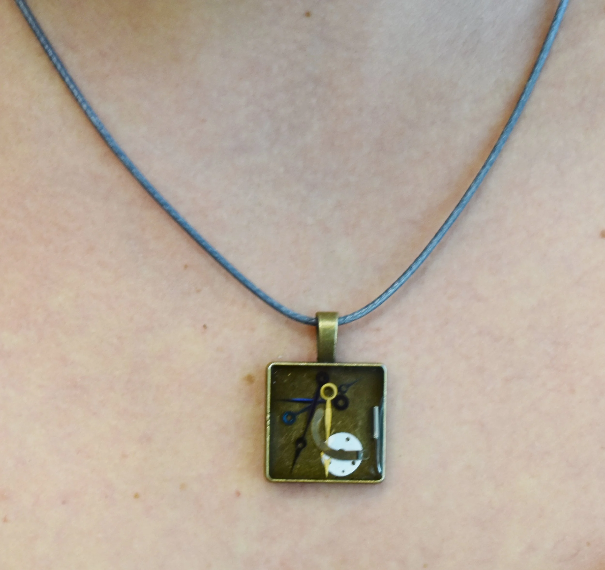 steampunk gears watch pendant necklace Strong Art Creations