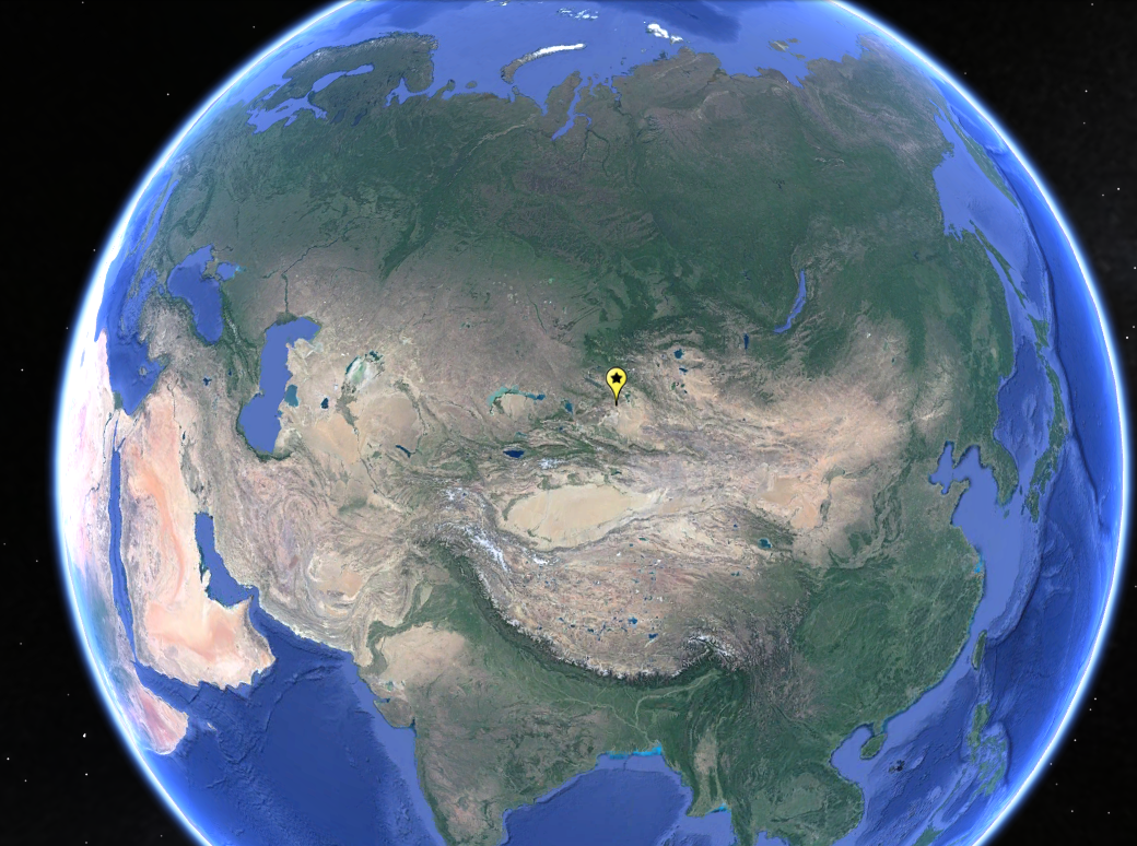 Khom is located very close to the point furthest from the ocean in the world
