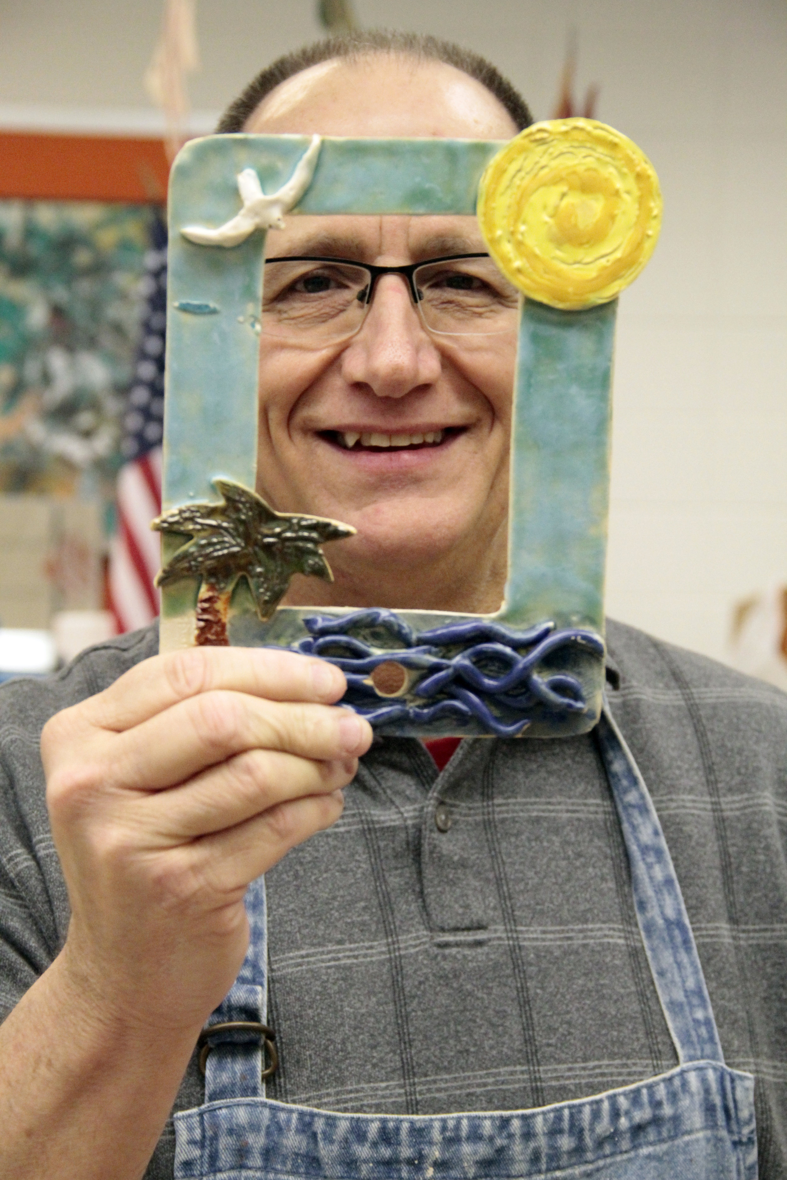 Joe Power, an art teacher at the Northwest Indiana Special Education Cooperative in Crown Point, poses for a portrait on Jan. 28, 2017.