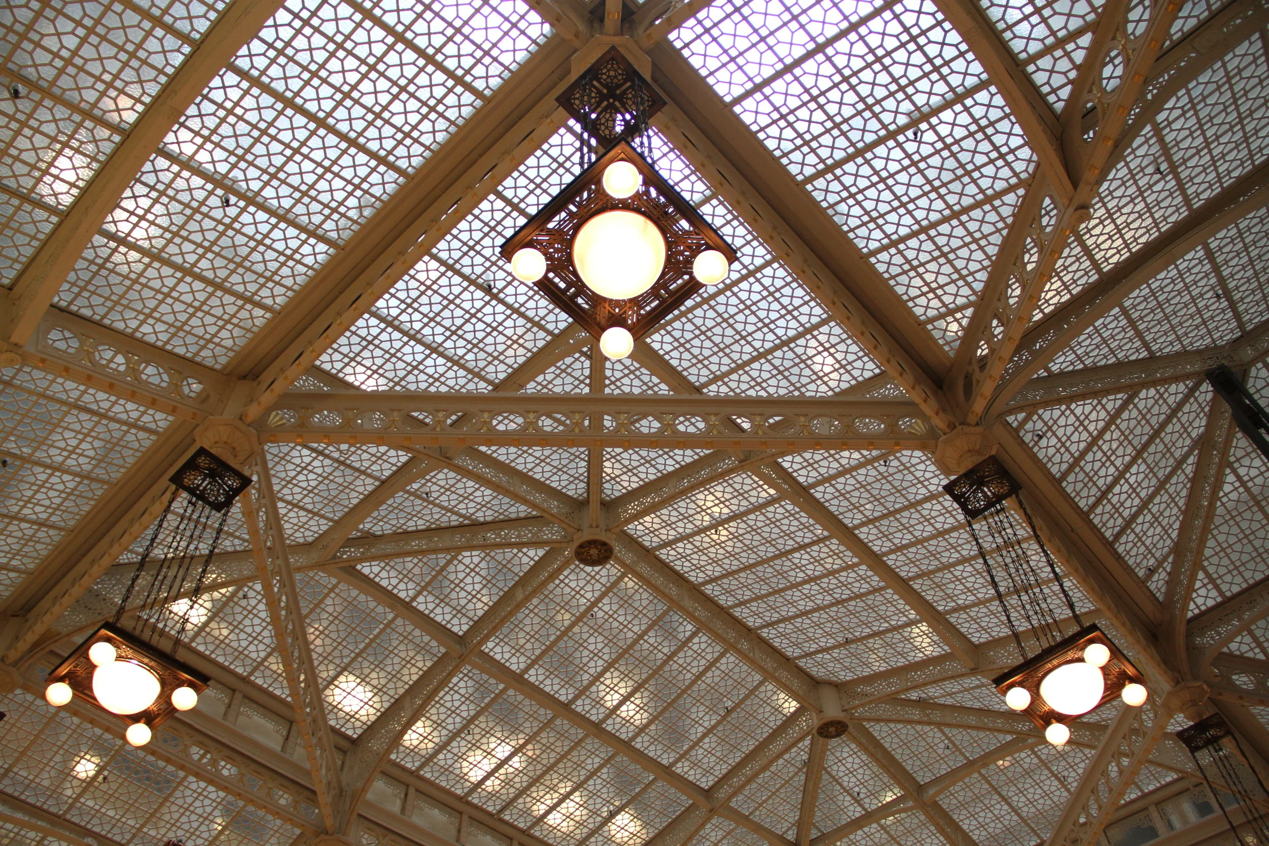 The ceiling of The Rookery in Chicago, Illinois.