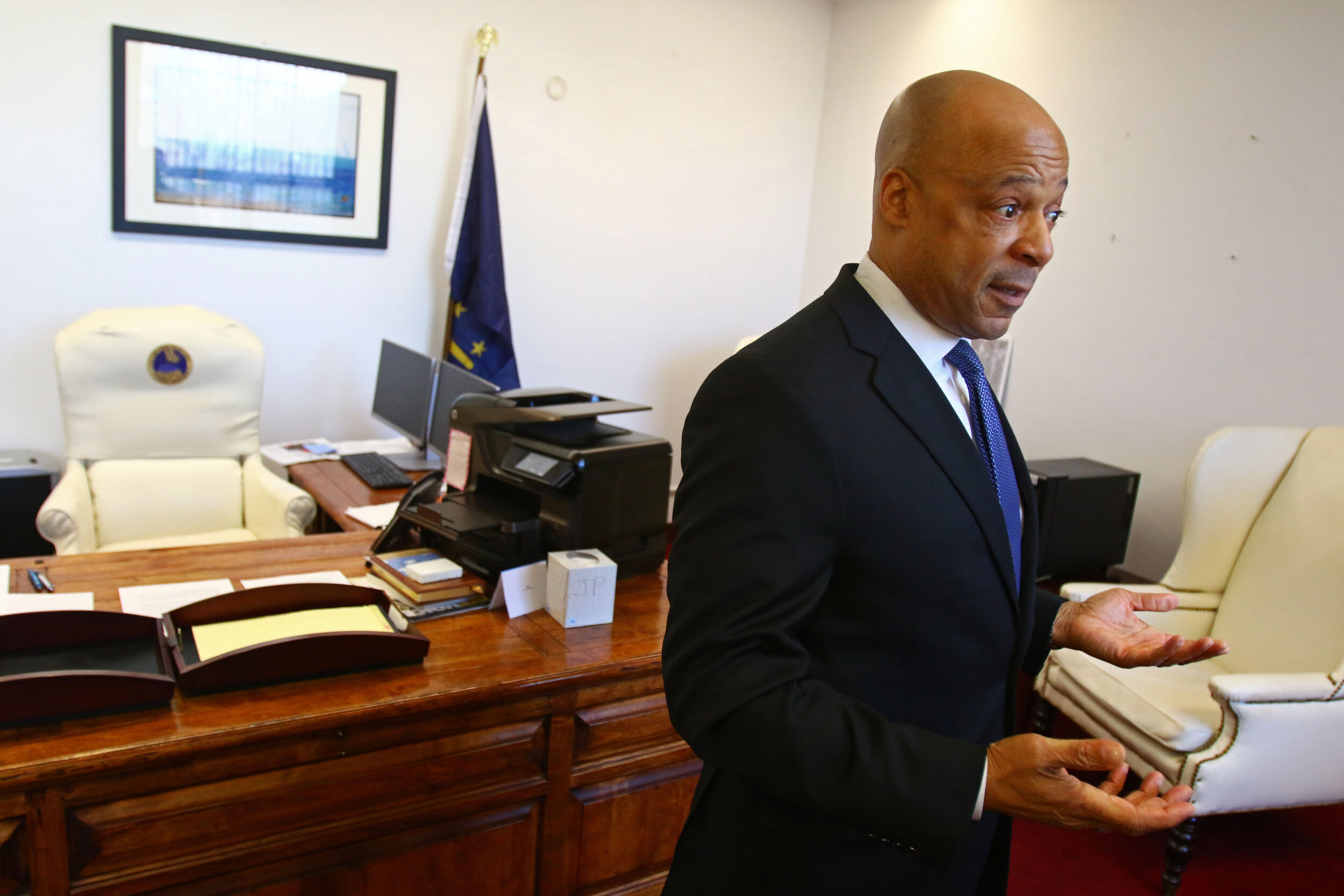 Gary Mayor Jerome Prince is seen inside his office Jan. 16, 2020 as he answers questions during an interview with The Times of Northwest Indiana.