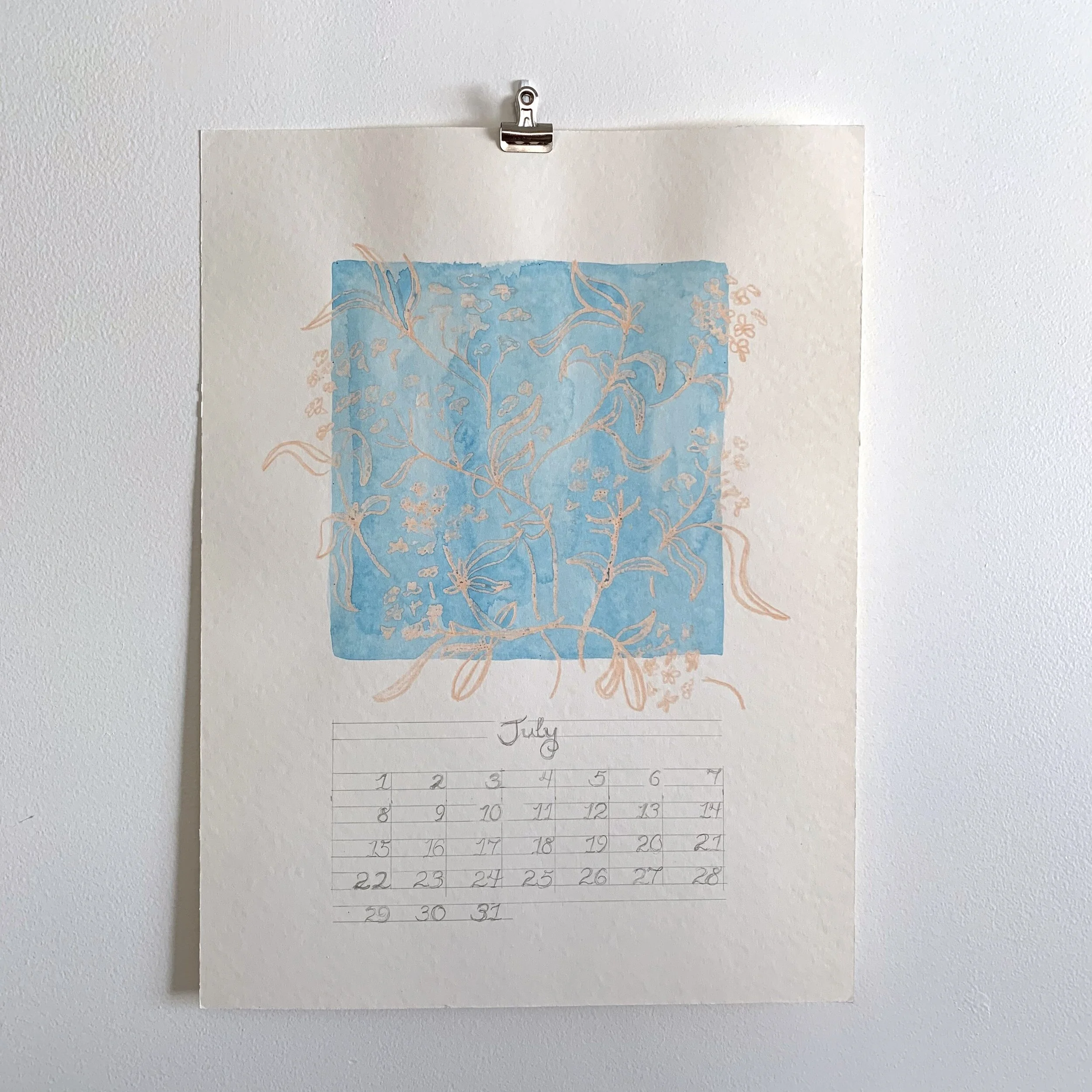 July Flowers - 15”W x 20”L