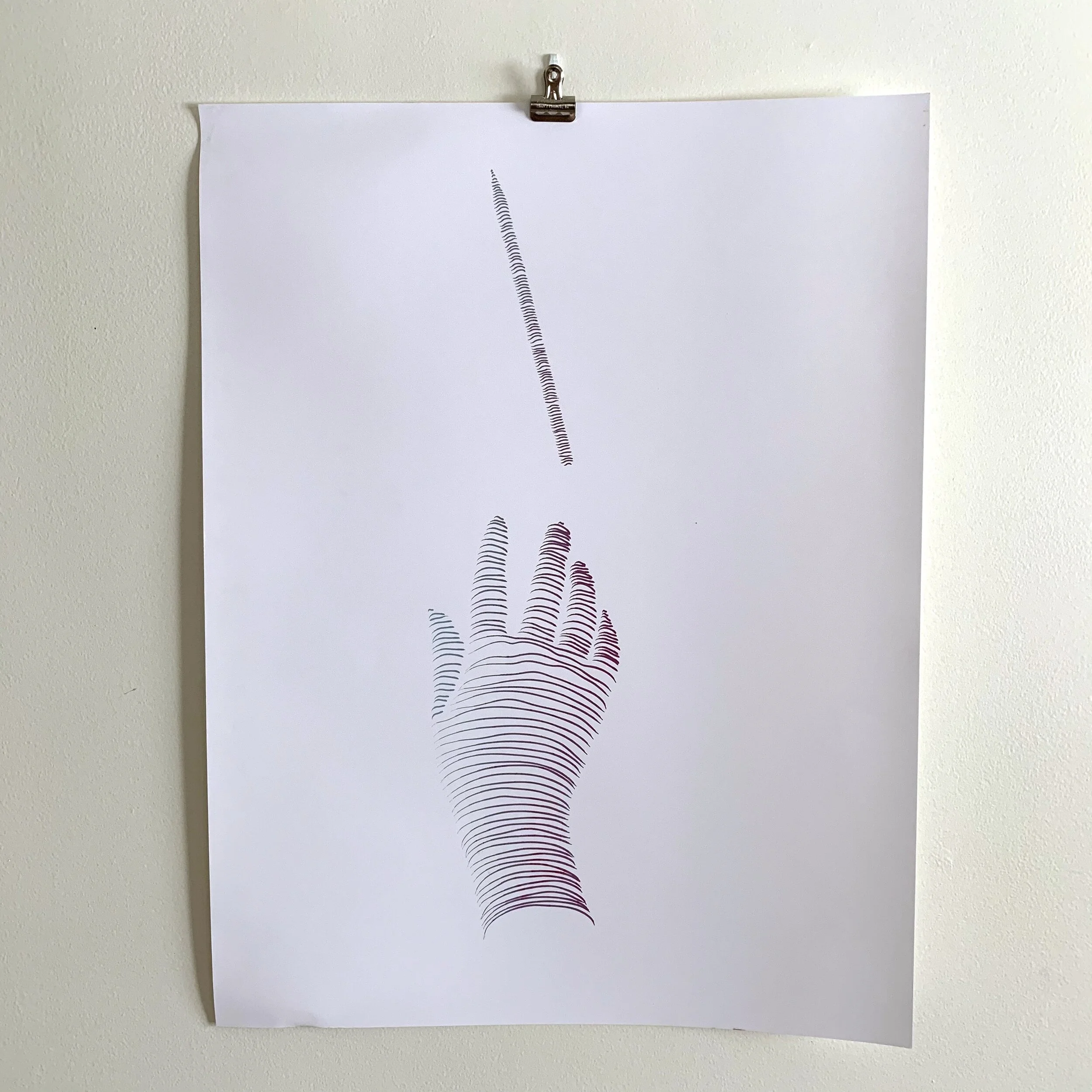 Reaching - 19”W x 25”L