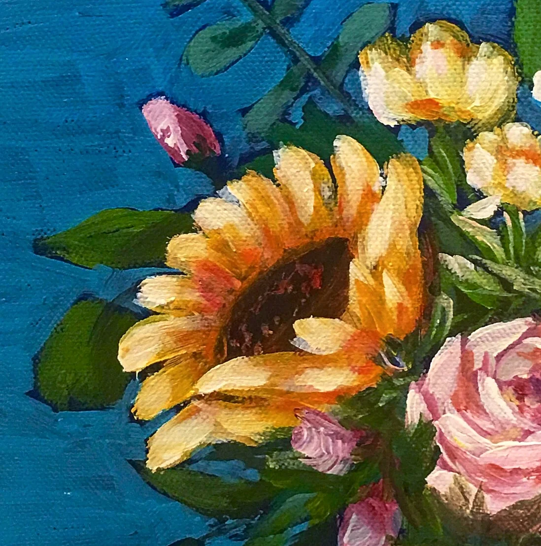 Small Sunflower Original. SOLD