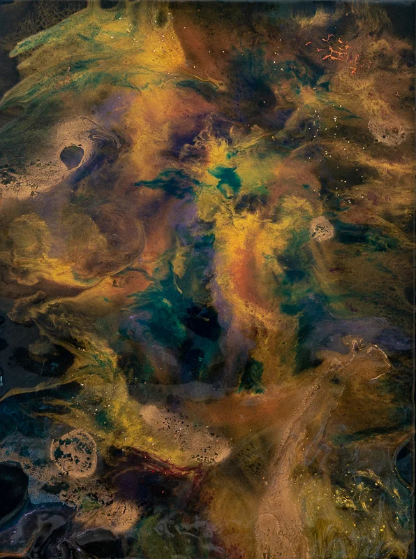 Medium Rectangle Resin Painting. SOLD