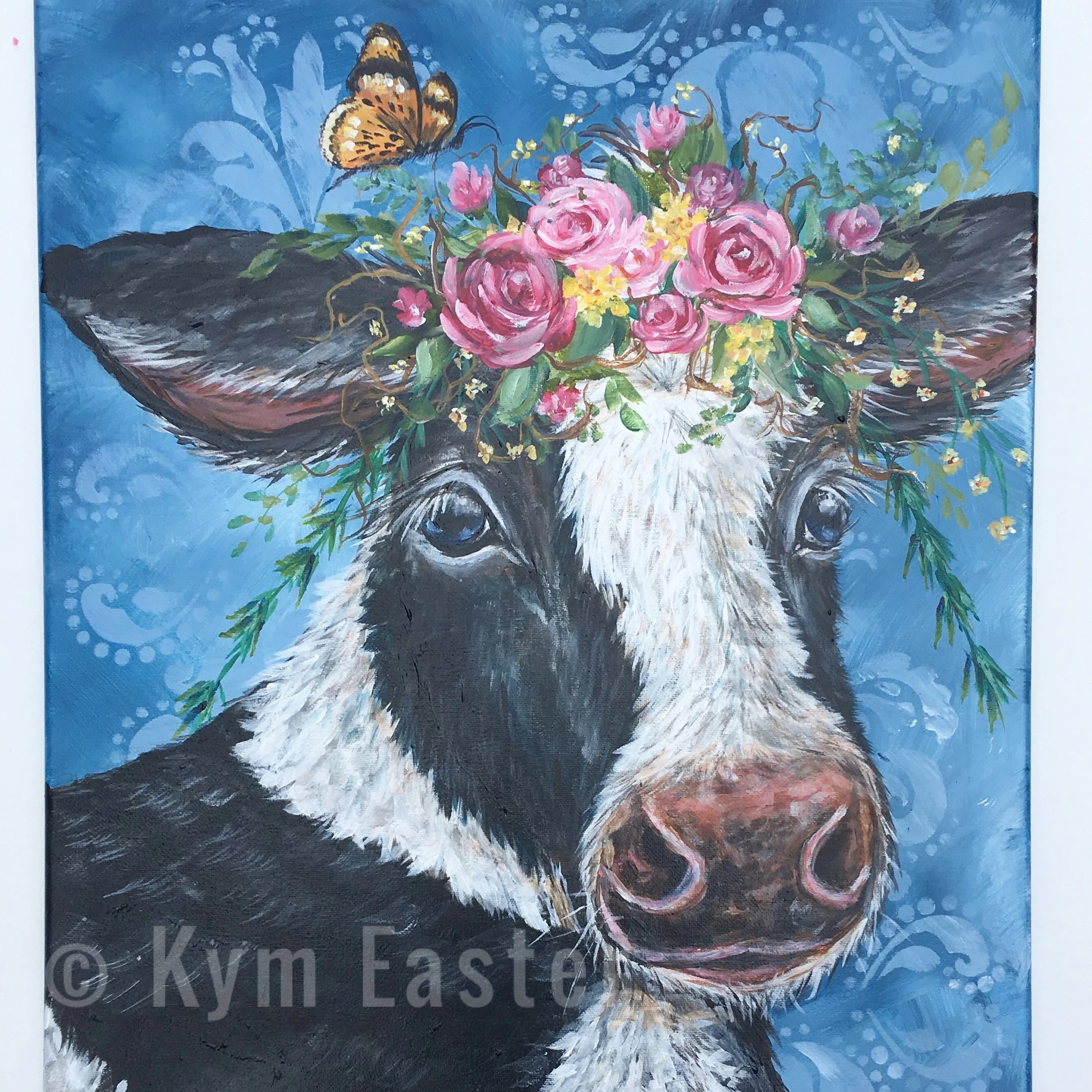 Cow, Original Acrylic Painting