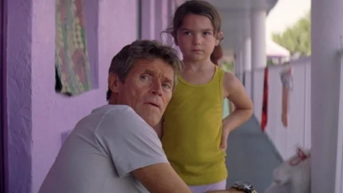 Willem Dafoe and Brooklynn Prince in "The Florida Project"