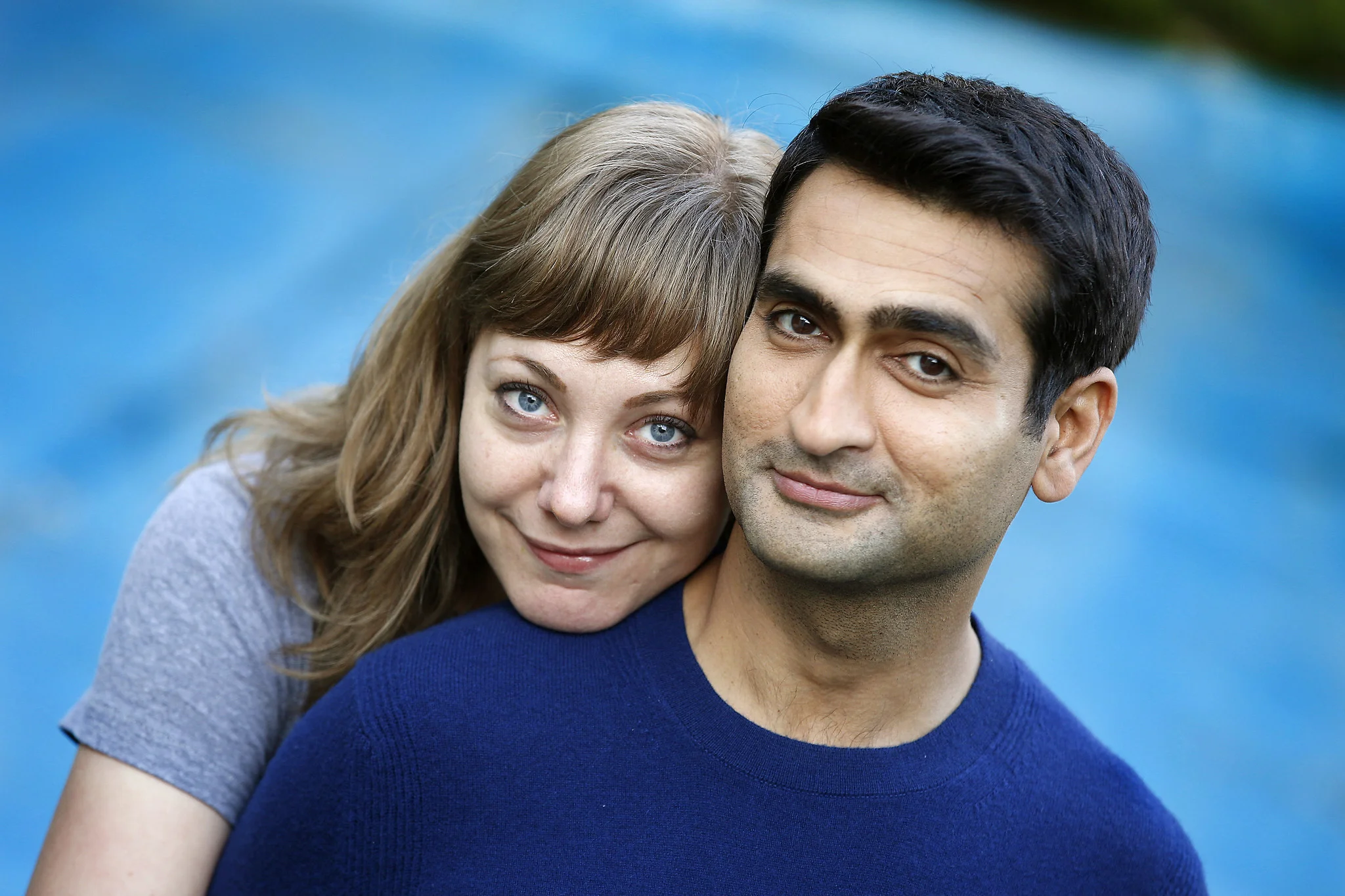6. EMILY V. GORDON and KUMAIL NANJIANI | Screenwriters (and Nanjiani as Kumail) | THE BIG SICK Gordon: "I think what helped us partially is that we had worked together before on a couple of other projects, so we had a pretty good working relationship. I think the thing, especially for me, that I had to adjust to is that in our personal lives, I expect my husband to kind of have my back no matter what, to always support me and be lovely; and then when you go into a business meeting with a spouse, I kind of went in with that same expectation of Oh, whatever I say he should definitely agree with it and be like, "What a great idea. " And what's amazing is that my co-worker Kumail has every right to disagree and think that this idea is not great and we need to tweak it, and vice versa. I think that took a little bit of adjusting for both of us to remember that...they are your spouse, of course, but kind of emotionally they aren't. We set up some boundaries, we set up some rules around the house for when and how we can talk about work, but we mostly work really well together. We like making each other laugh." Nanjiani: "I feel like it really brought us together closer partially because what we were writing about was so personal to us but also because reading someone's writing can be a very intimate experience and reading someone's rough drafts can be a very intimate experience. And I would see her typing away at something and then she would send me the file and I would read it, and it just was like a really special, intimate feeling to be like, Oh, she was just sitting there writing it and now I get to read it. Nobody else in the world has read it! I'm the first person in the entire world to read it! And she's such a remarkable, wonderful, empathetic writer. I think it just really made me fall in love with her more." - NPR, July 12, 2017