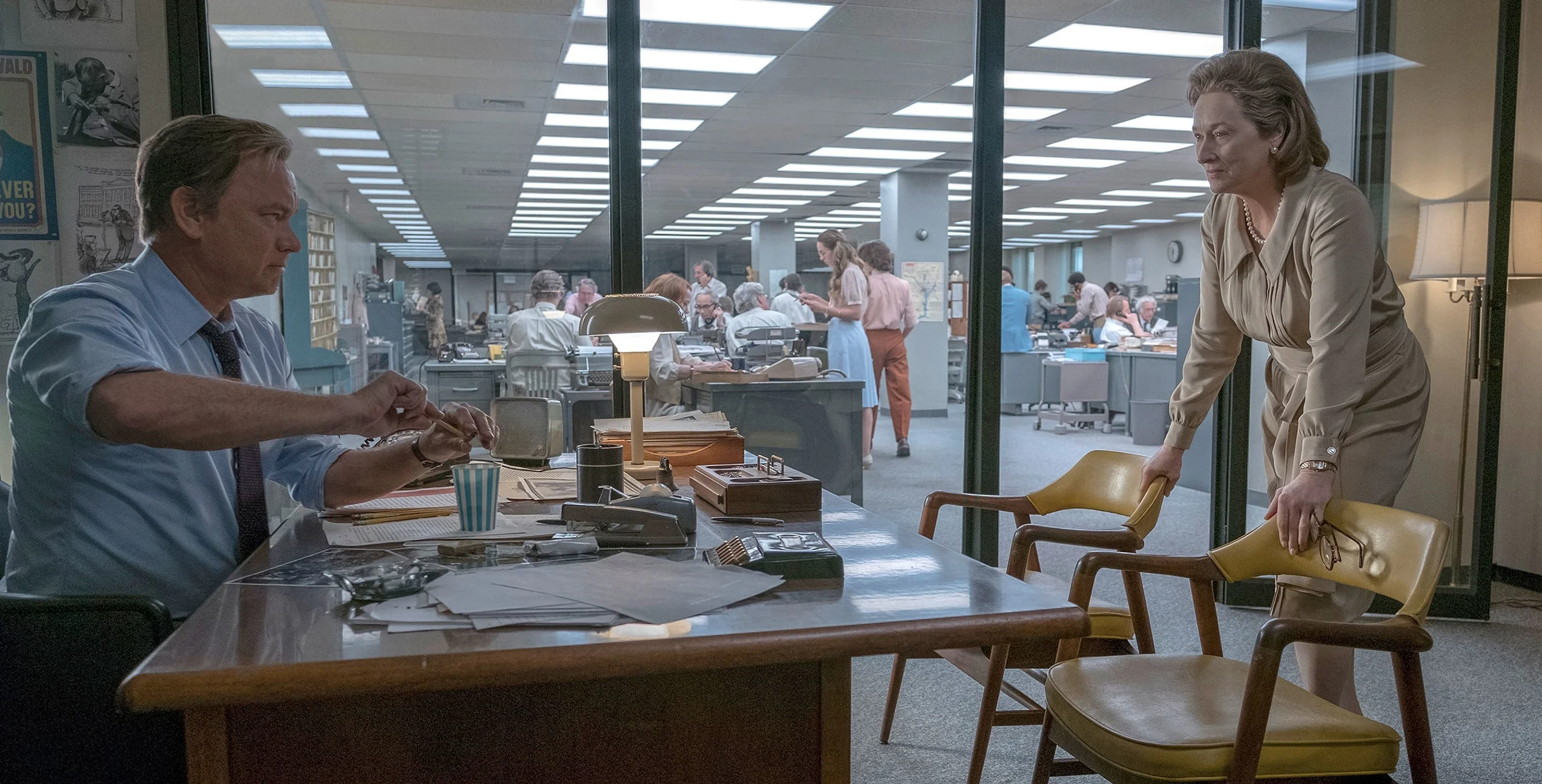 MERYL STREEP as Kay Graham and TOM HANKS as Ben Bradlee | THE POST