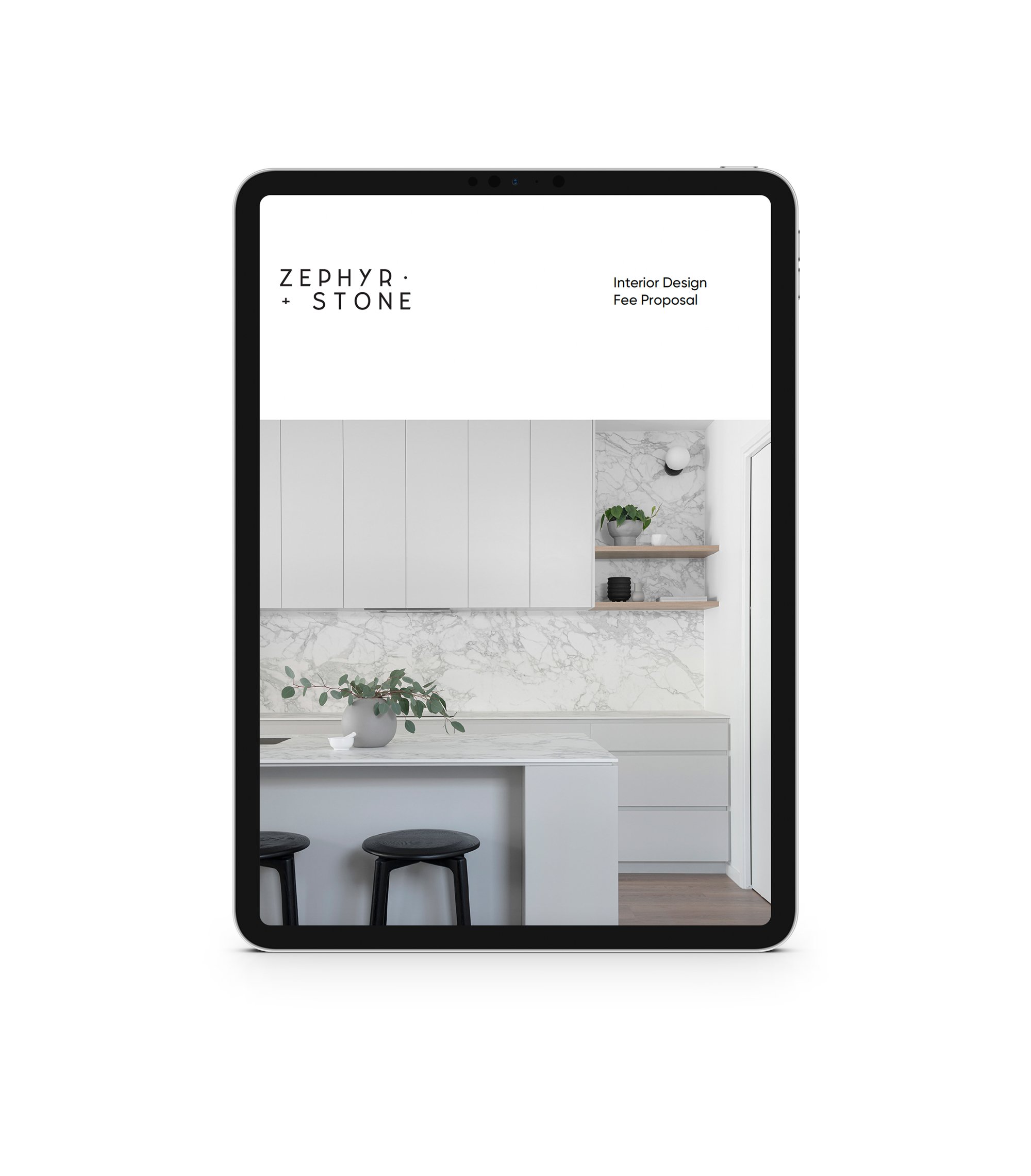 Client Fee Proposal template for interior designers, remodel contractors, builders and trades.