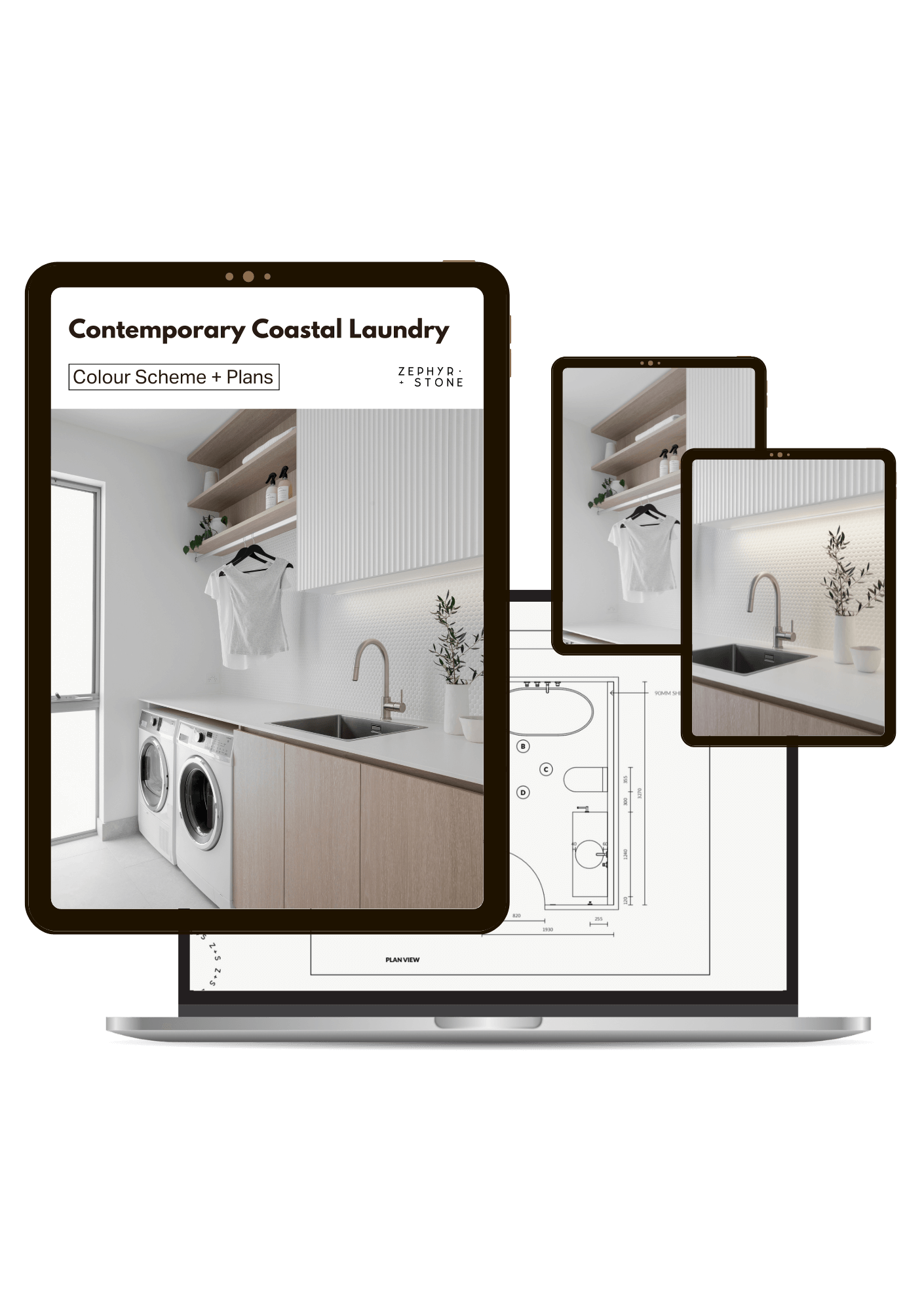 Contemporary coastal laundry room design guide product thumbnail for laundry renovation
