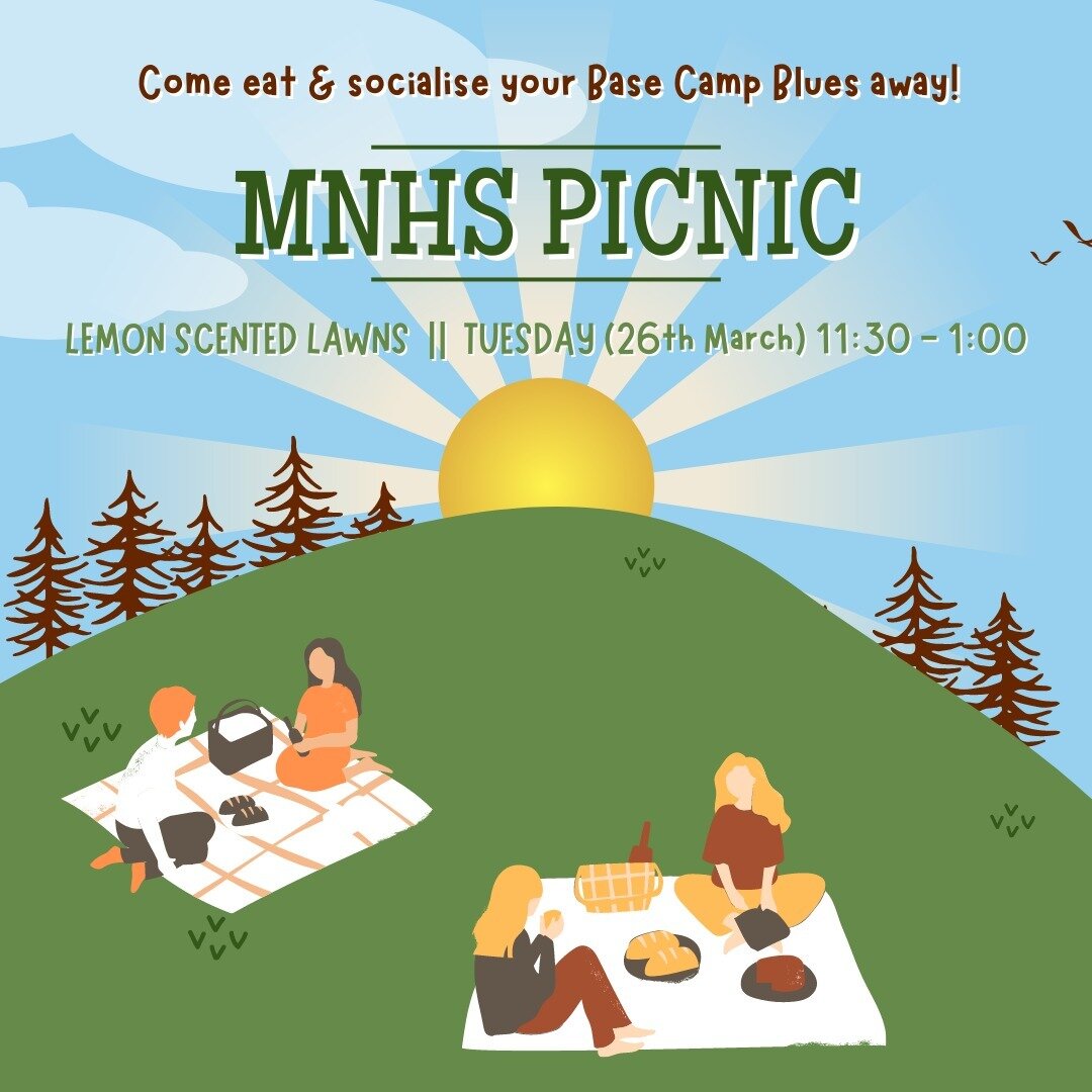 Missing the new bestie you made on Base Camp? Or missed out on Base Camp but still want to make some new friends? 

The MNHS faculty is having a BYO picnic, which will be a great opportunity for fellowship, fun, and sharing any amazing base camp expe