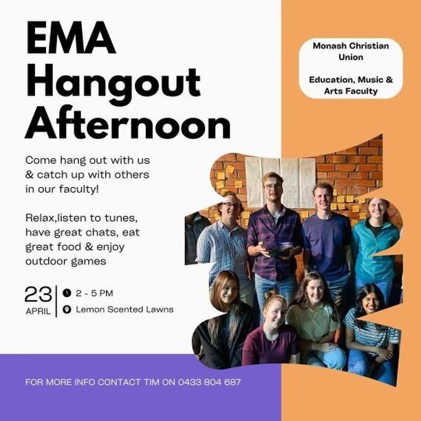 This coming Tuesday, EMA is having a hangout afternoon. Get keen for games, tunes, meeting new people and great chats. Whether you can make it for a little while or the whole time, we&rsquo;d love to see you there!