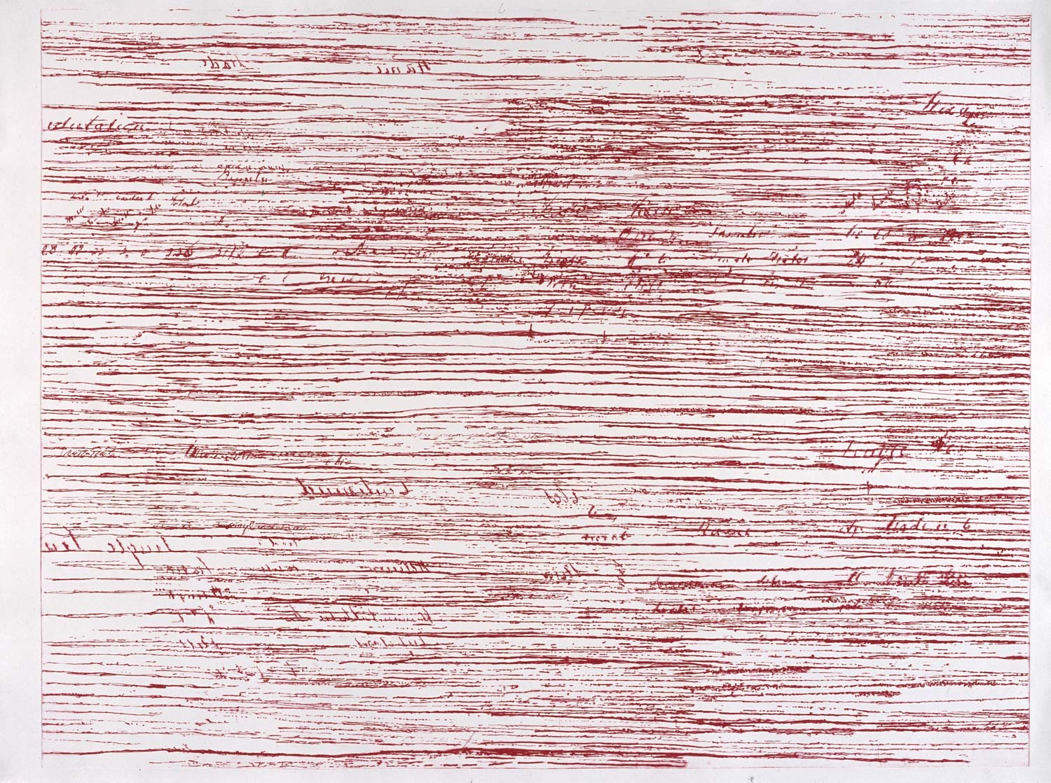 Cartographie. drypoint intaglio on paper, 78,5 x 106 cm