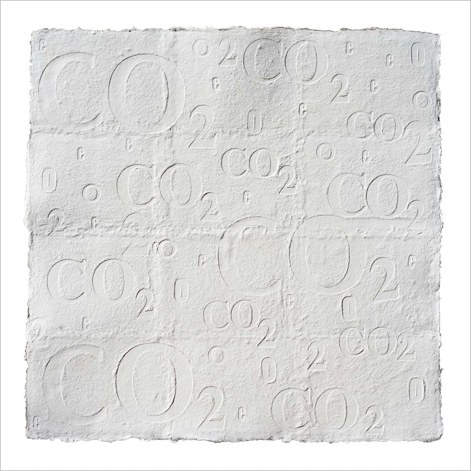 CO2 . de-bossing, 90 x 90 cm