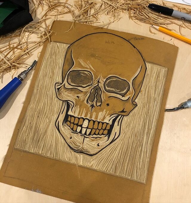 It&rsquo;s been a while
#printmaking #print #art #sculpture #skull #linocut #lino